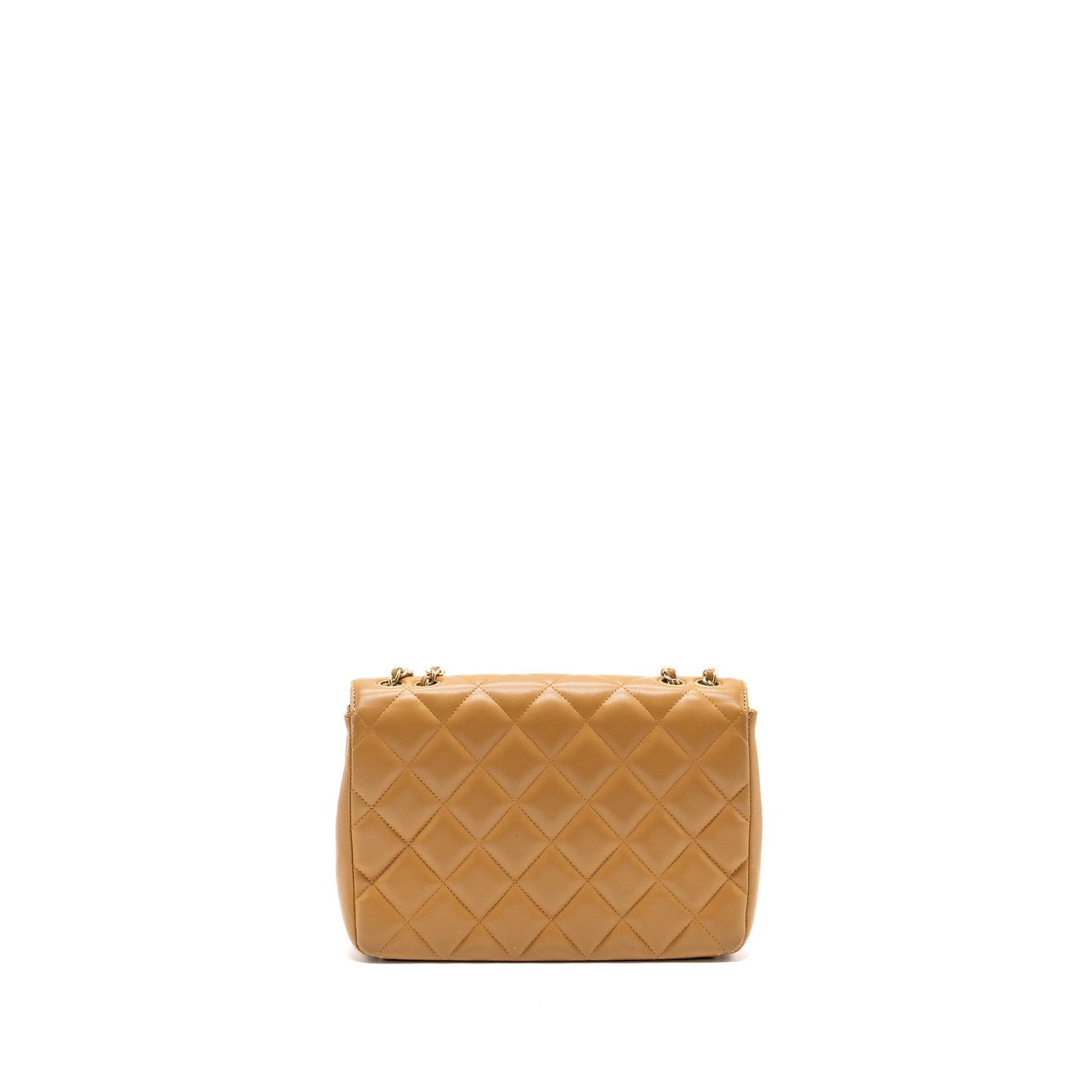 Chanel Quilted Flap Lambskin GHW Beige Shoulder Bag