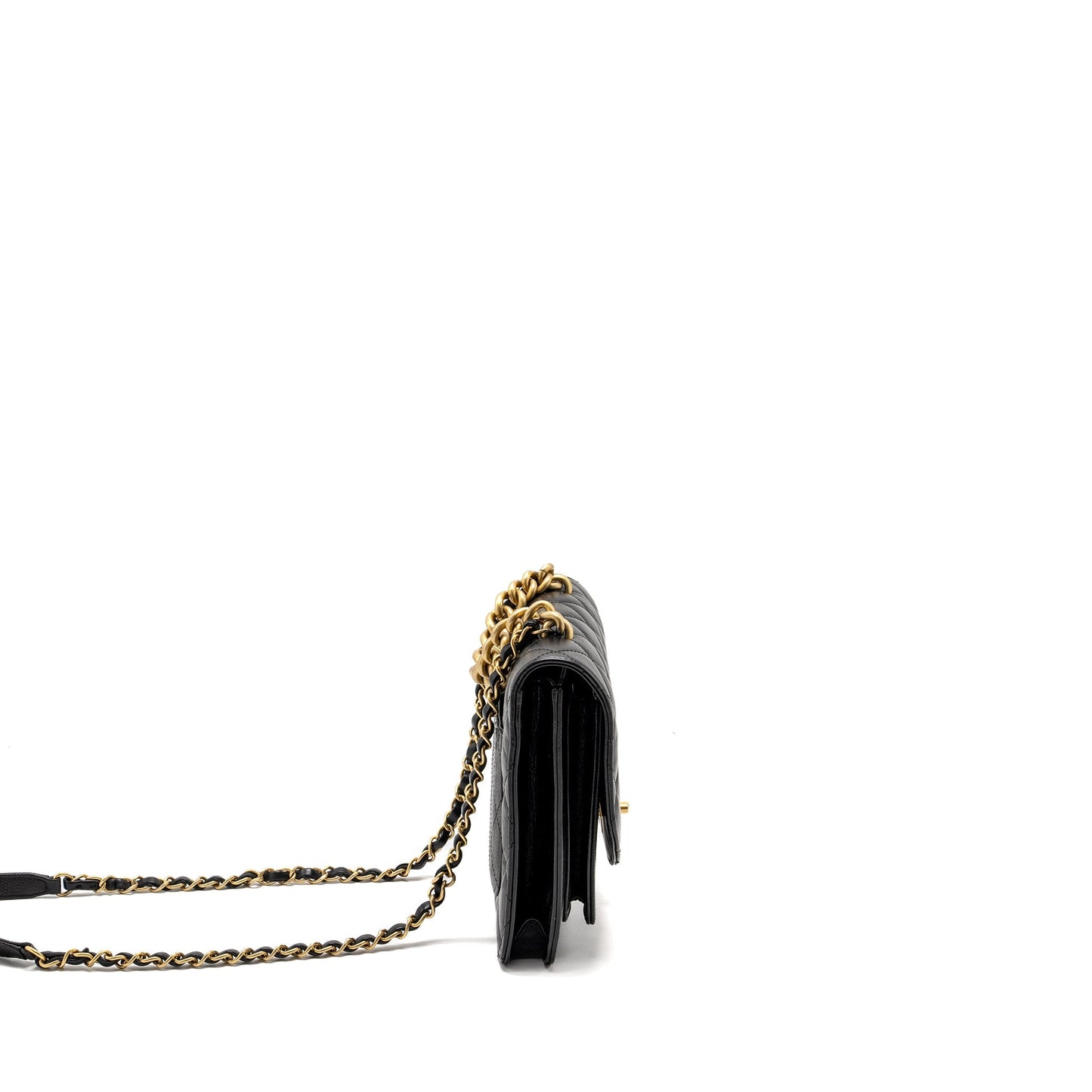 Chanel Quilted Flap Calfskin Caviar GHW Black Shoulder Bag