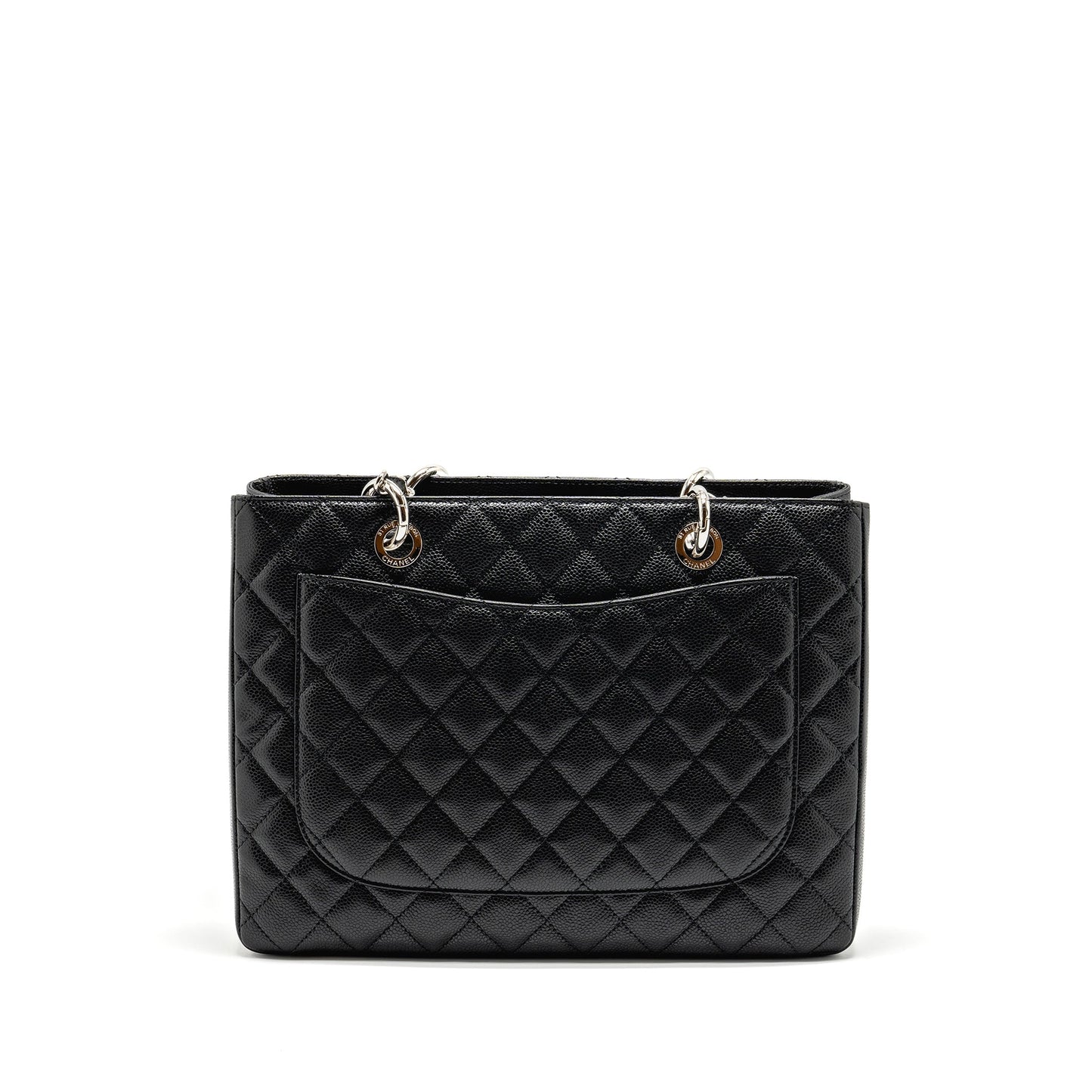 Chanel Grand Shopping GST Caviar SHW Black Tote Bag Shw 3