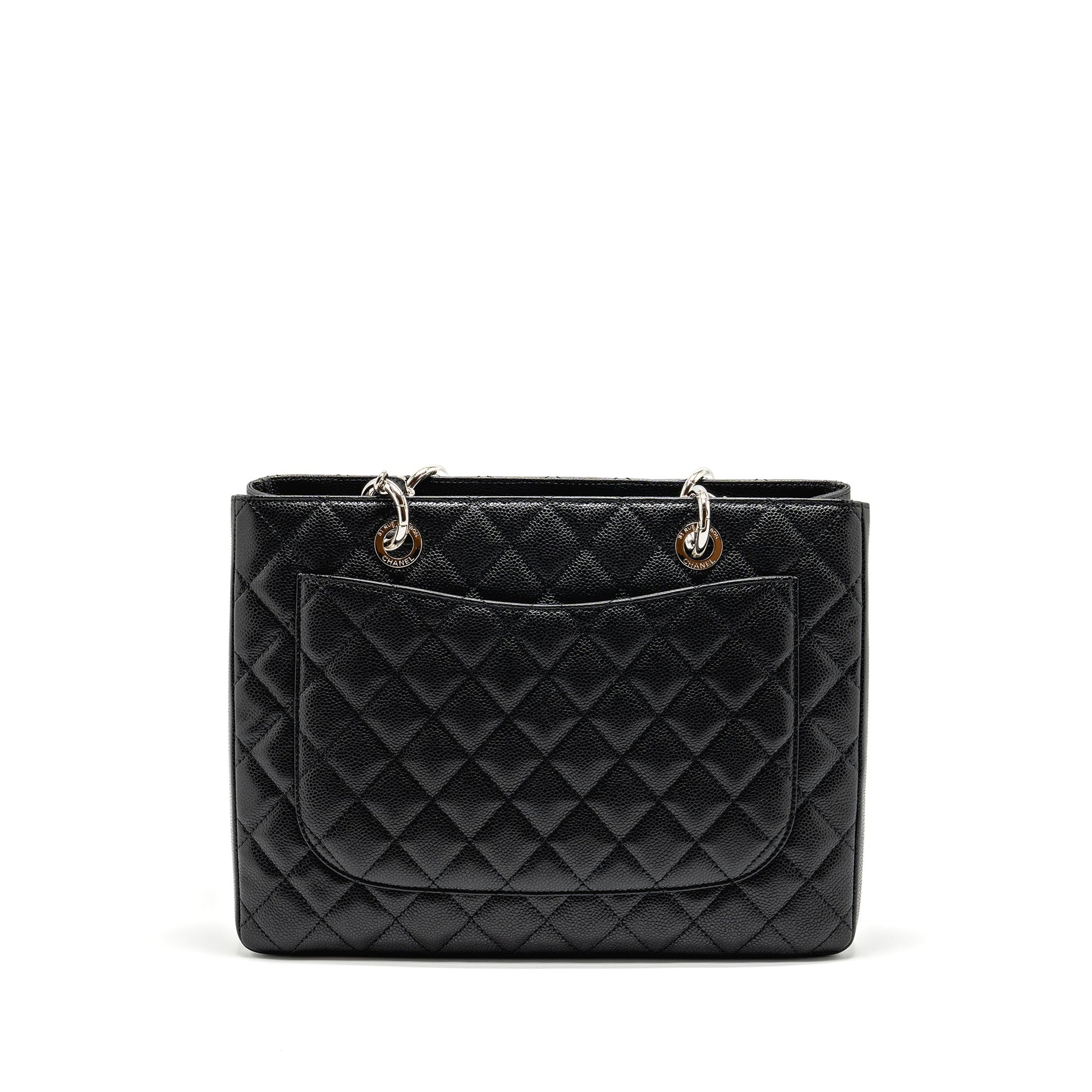 Chanel Grand Shopping GST Caviar SHW Black Tote Bag Shw 3