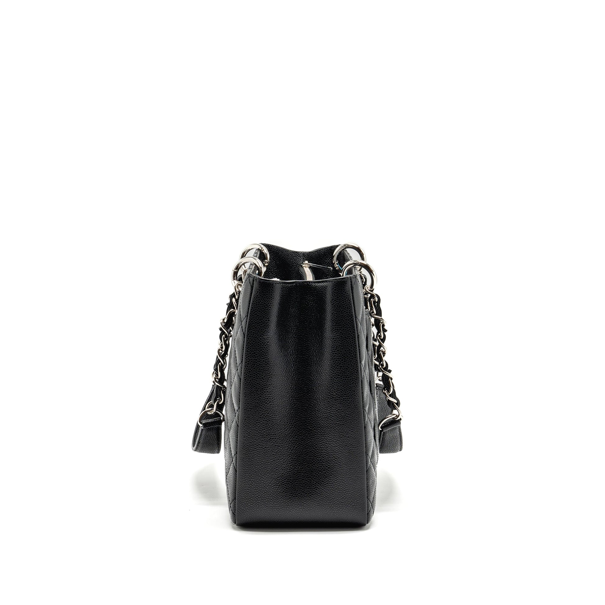 Chanel Grand Shopping GST Caviar SHW Black Tote Bag Shw 3