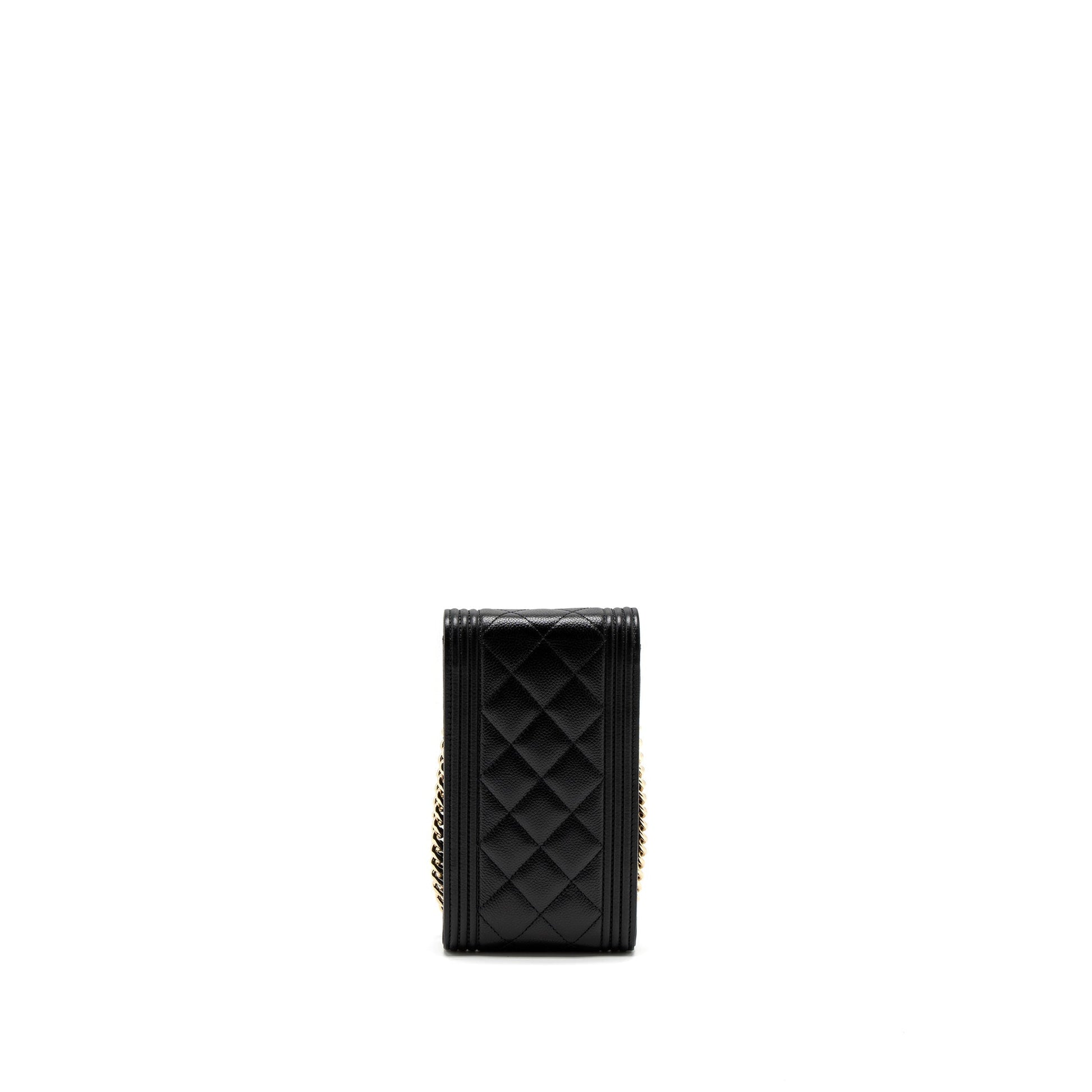 Chanel Vertical Phone Caviar LGHW Black Handbag