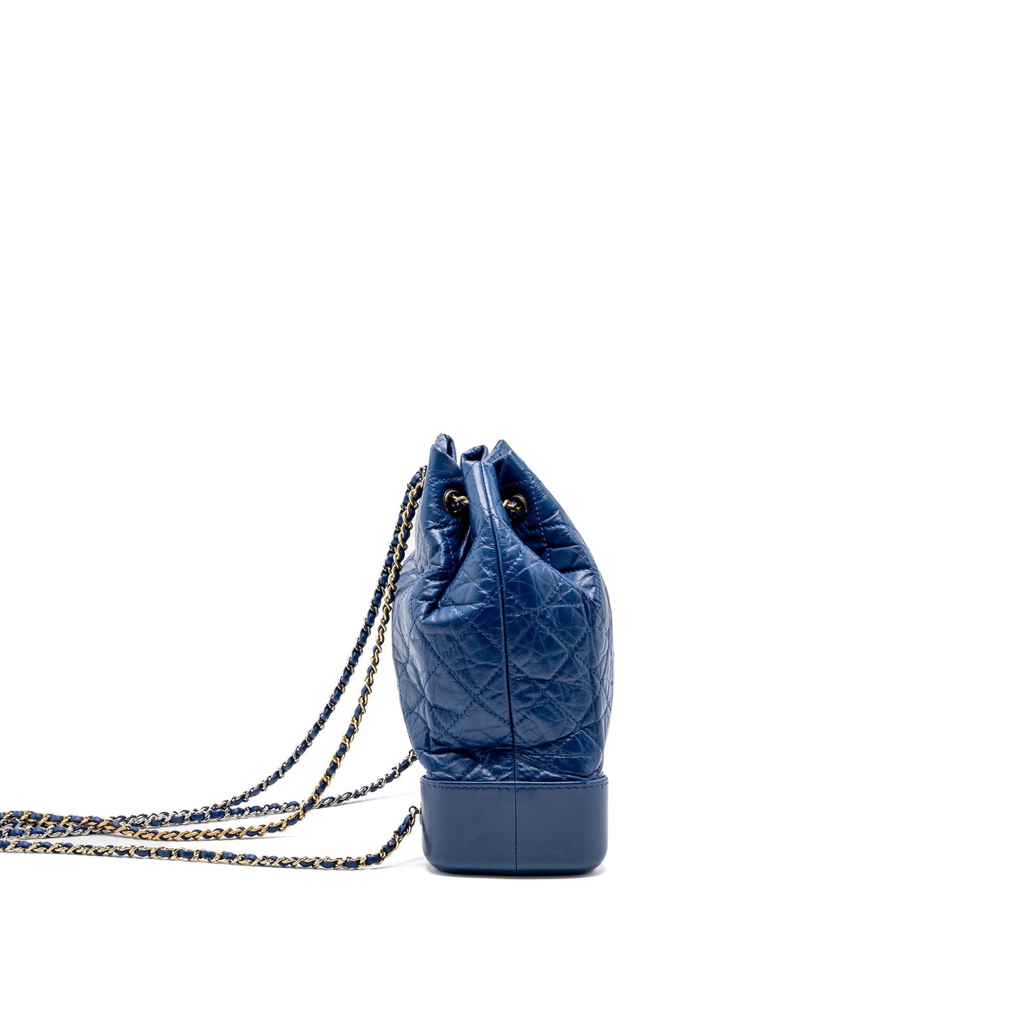Chanel Gabrielle Backpack Aged Calfskin Hardware Multicolour Blue Small