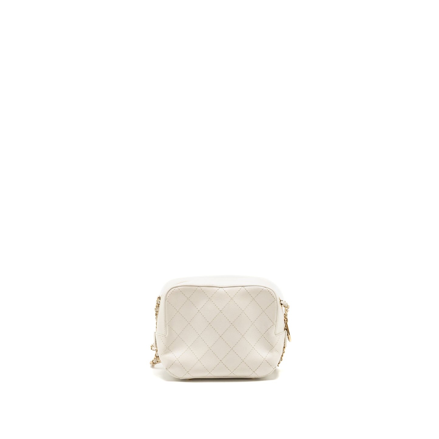 Chanel Camera Calfskin LGHW White Crossbody Bag