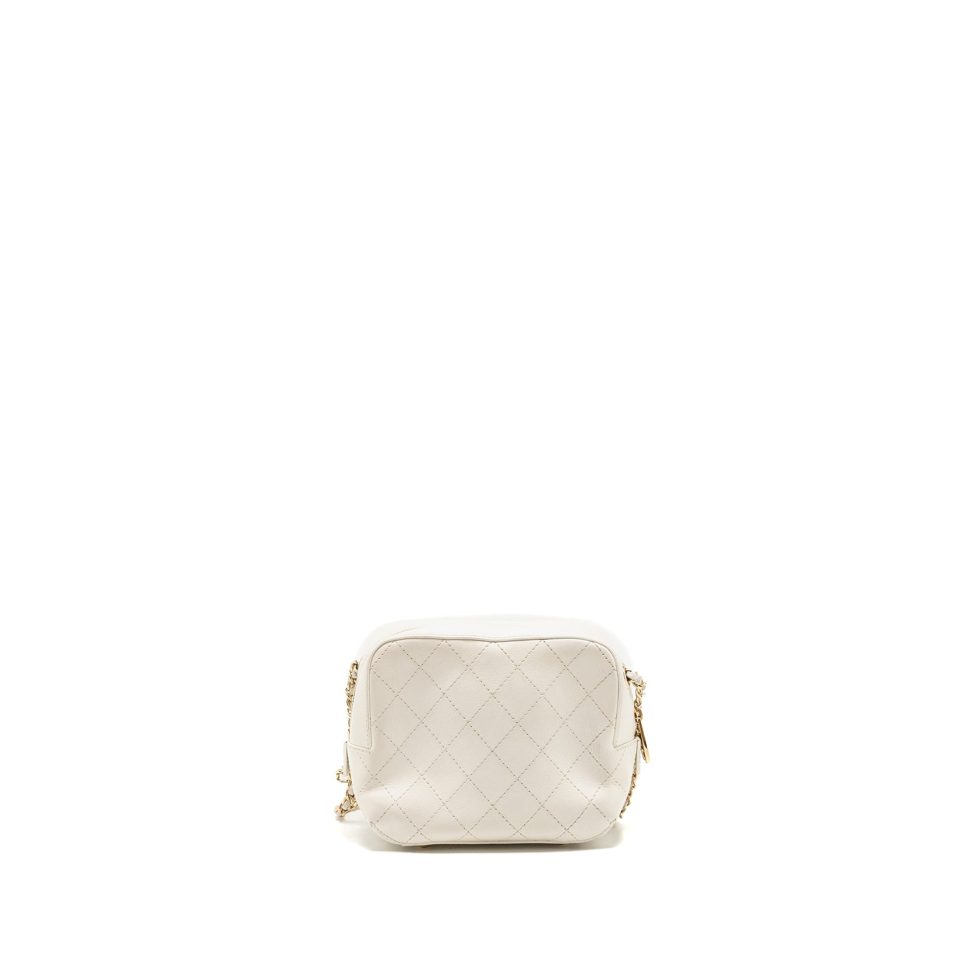 Chanel Camera Calfskin LGHW White Crossbody Bag