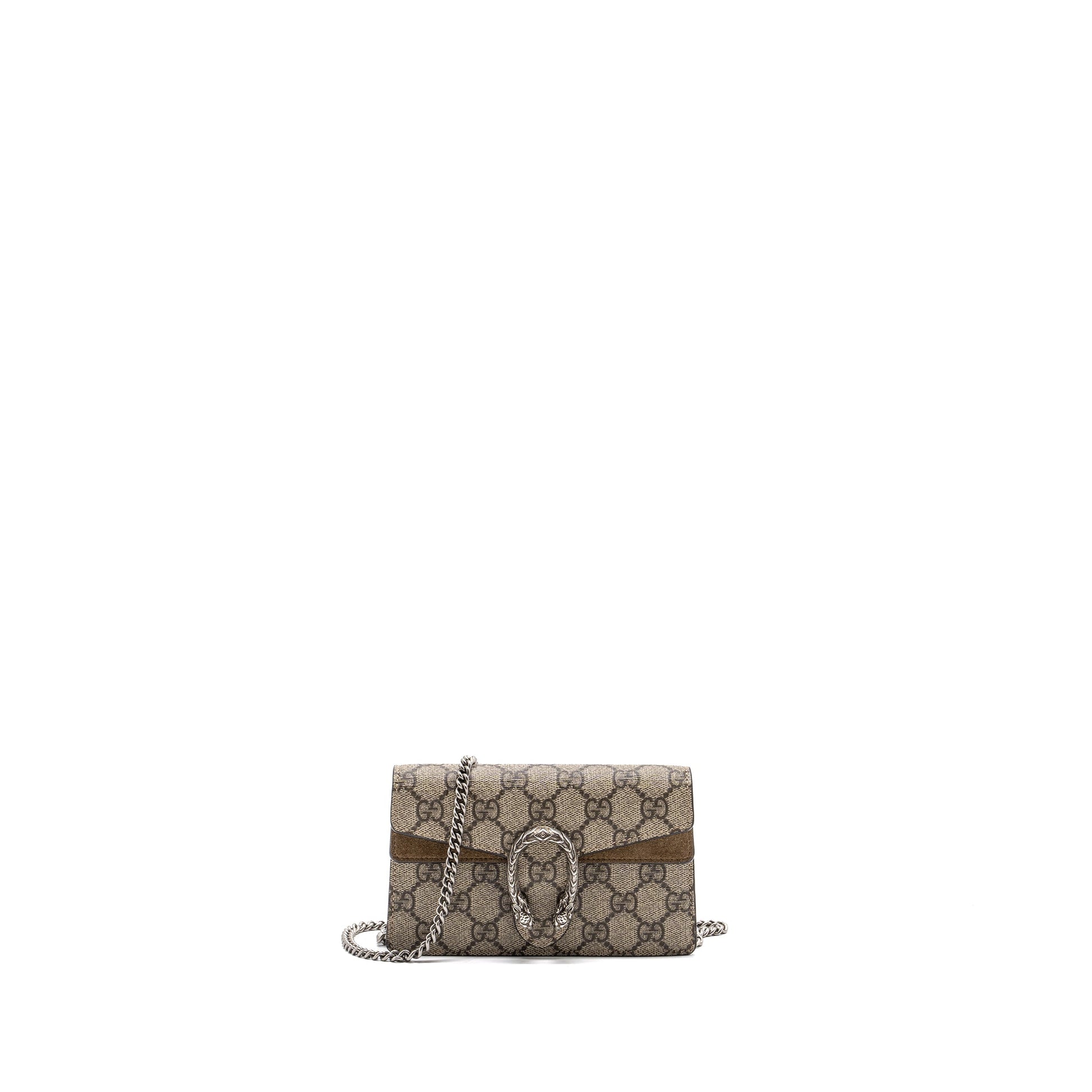 Gucci Dionysus Super Mini Supreme Ruthenium Hardware Handbag Canvas Suede Travel Bag