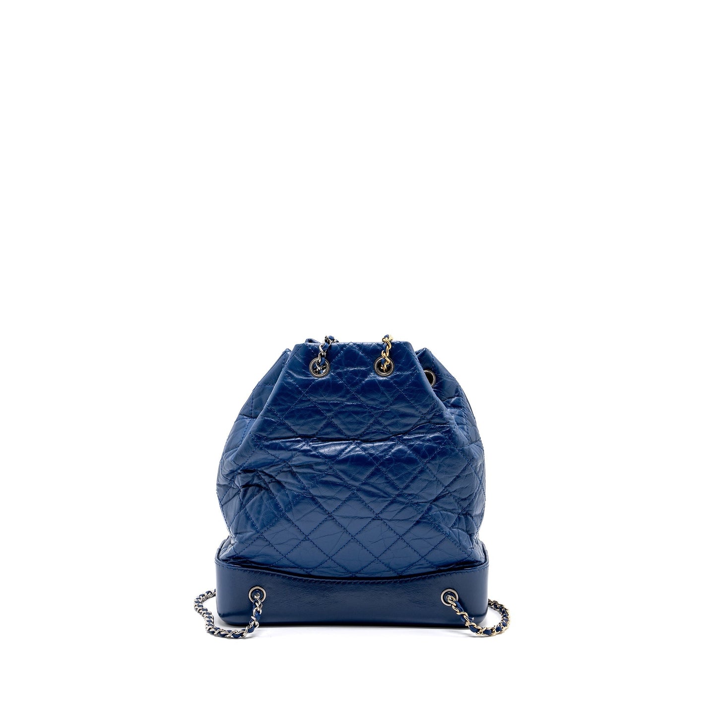 Chanel Gabrielle Backpack Aged Calfskin Hardware Multicolour Blue Small