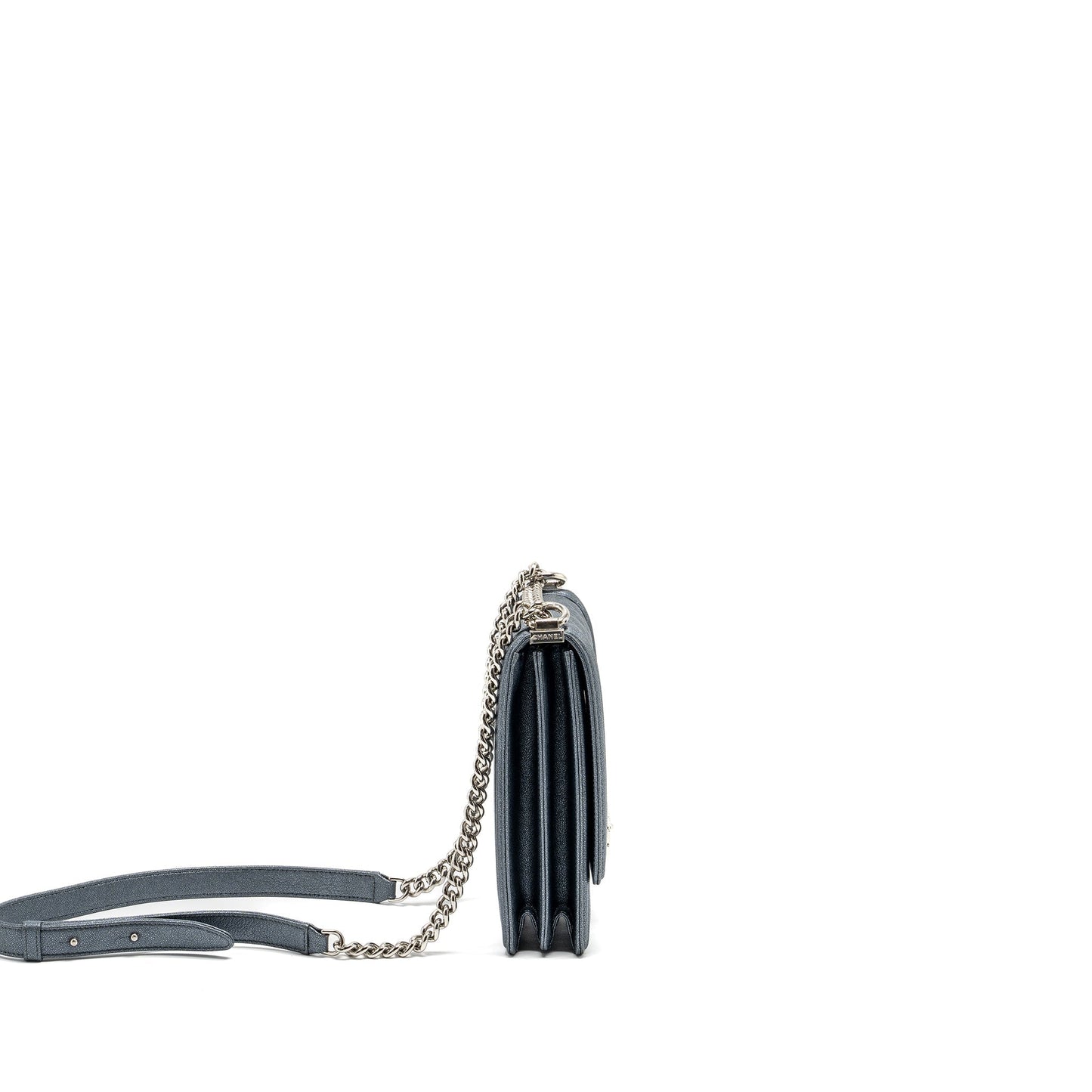 Chanel North South Boy caviar Grey Handbag