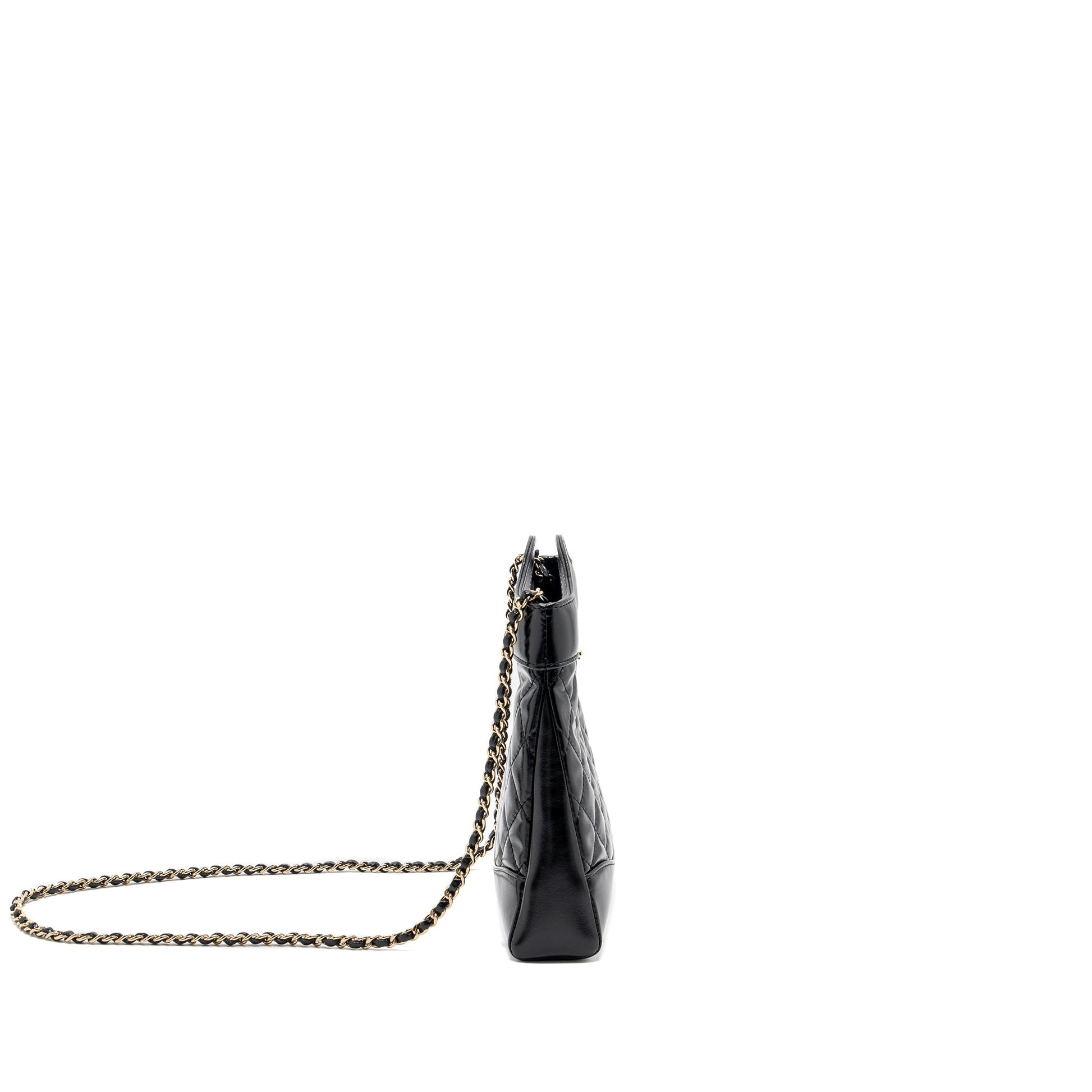 Chanel 24c 31 Shiny Calfskin LGHW Microchip Black Mini Bag