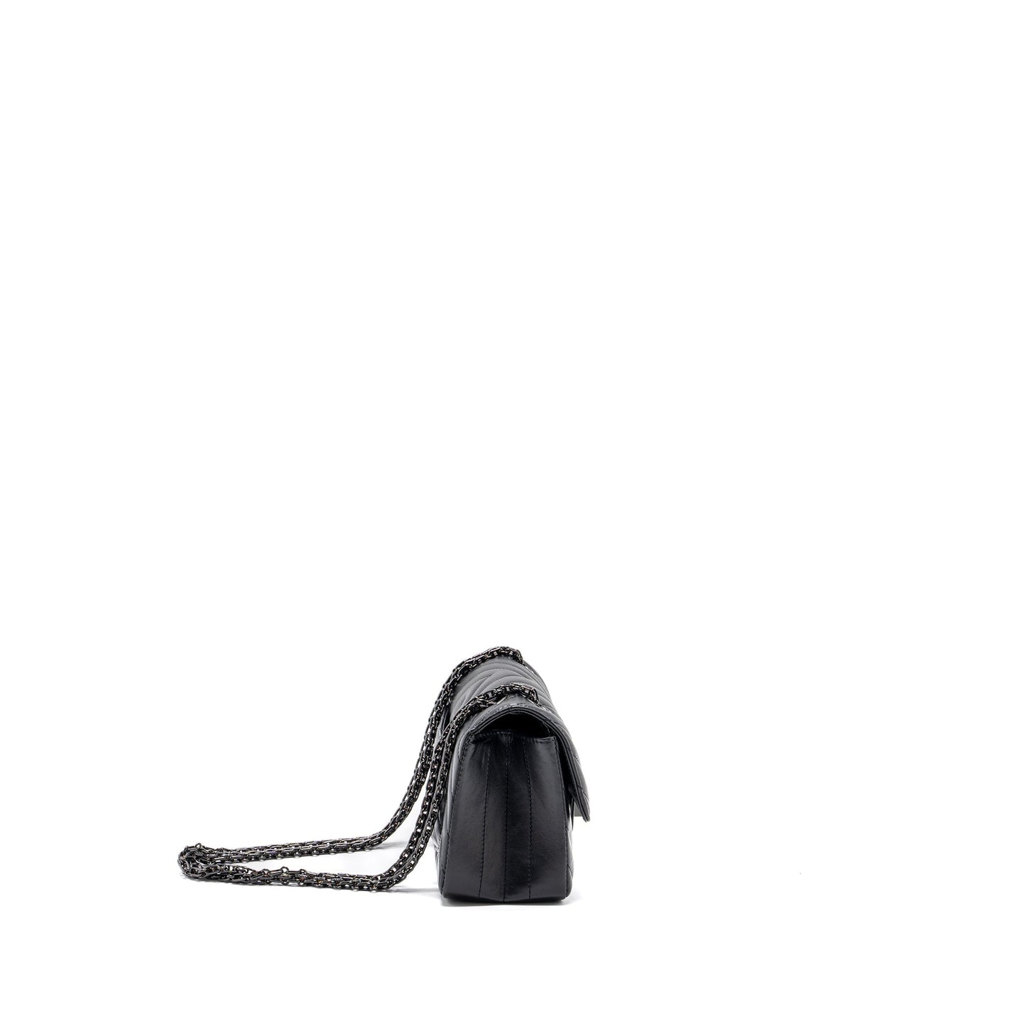 Chanel 2.55 Reissue Flap Chevron Calfskin So Black Shoulder Bag So Black