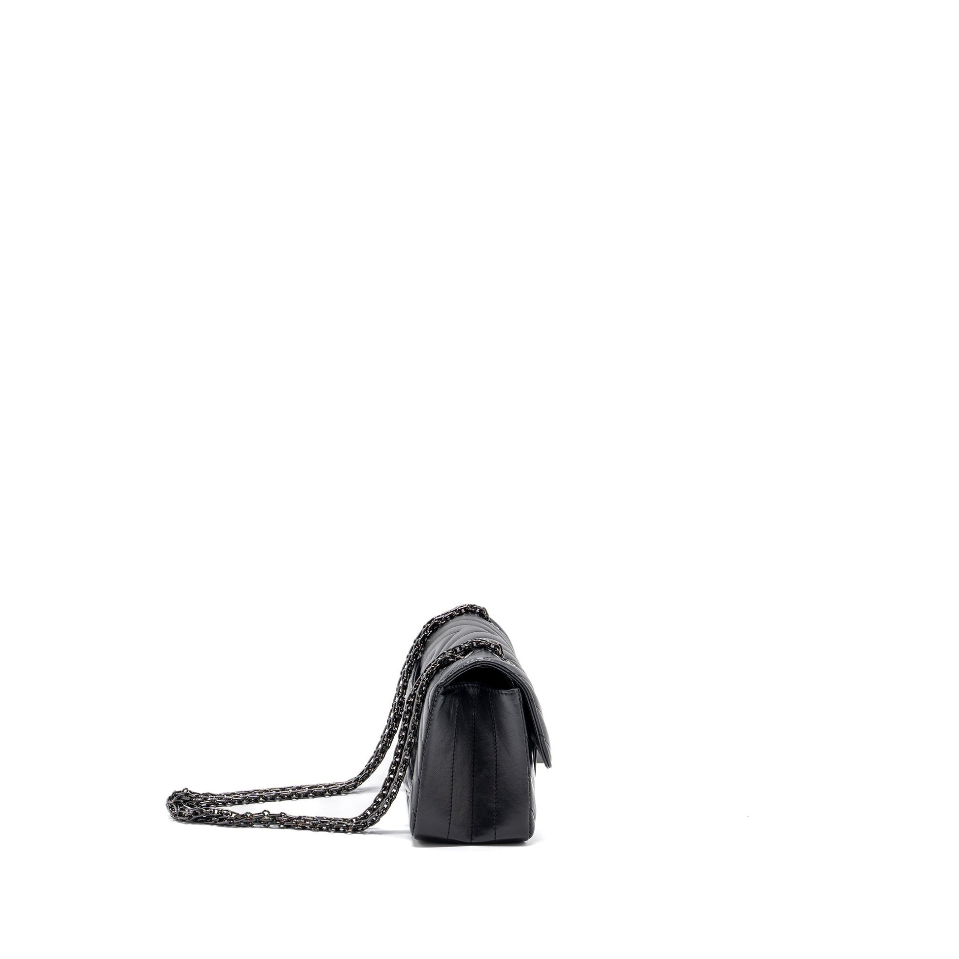 Chanel 2.55 Reissue Flap Chevron Calfskin So Black Shoulder Bag So Black