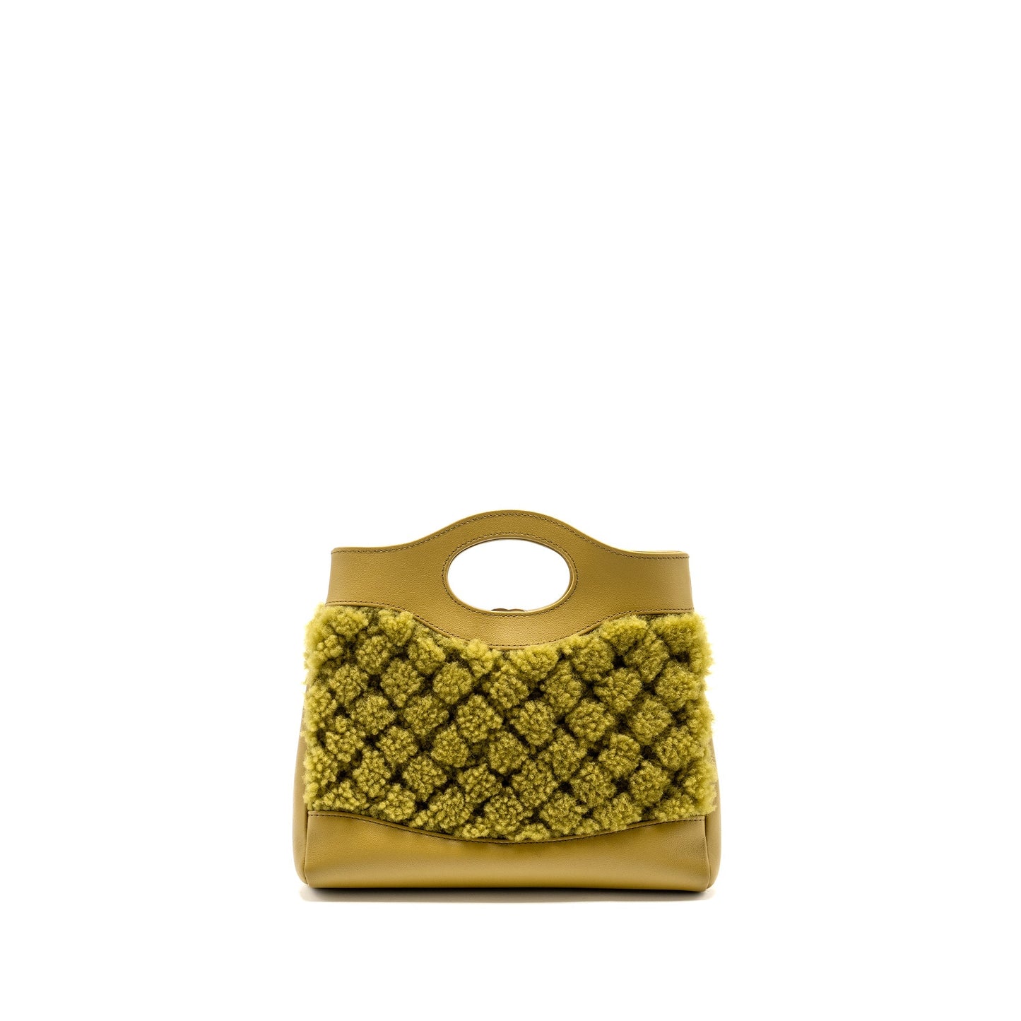 Chanel 31 Calfskin Fur Olive LGHW Microchip Green Mini Bag