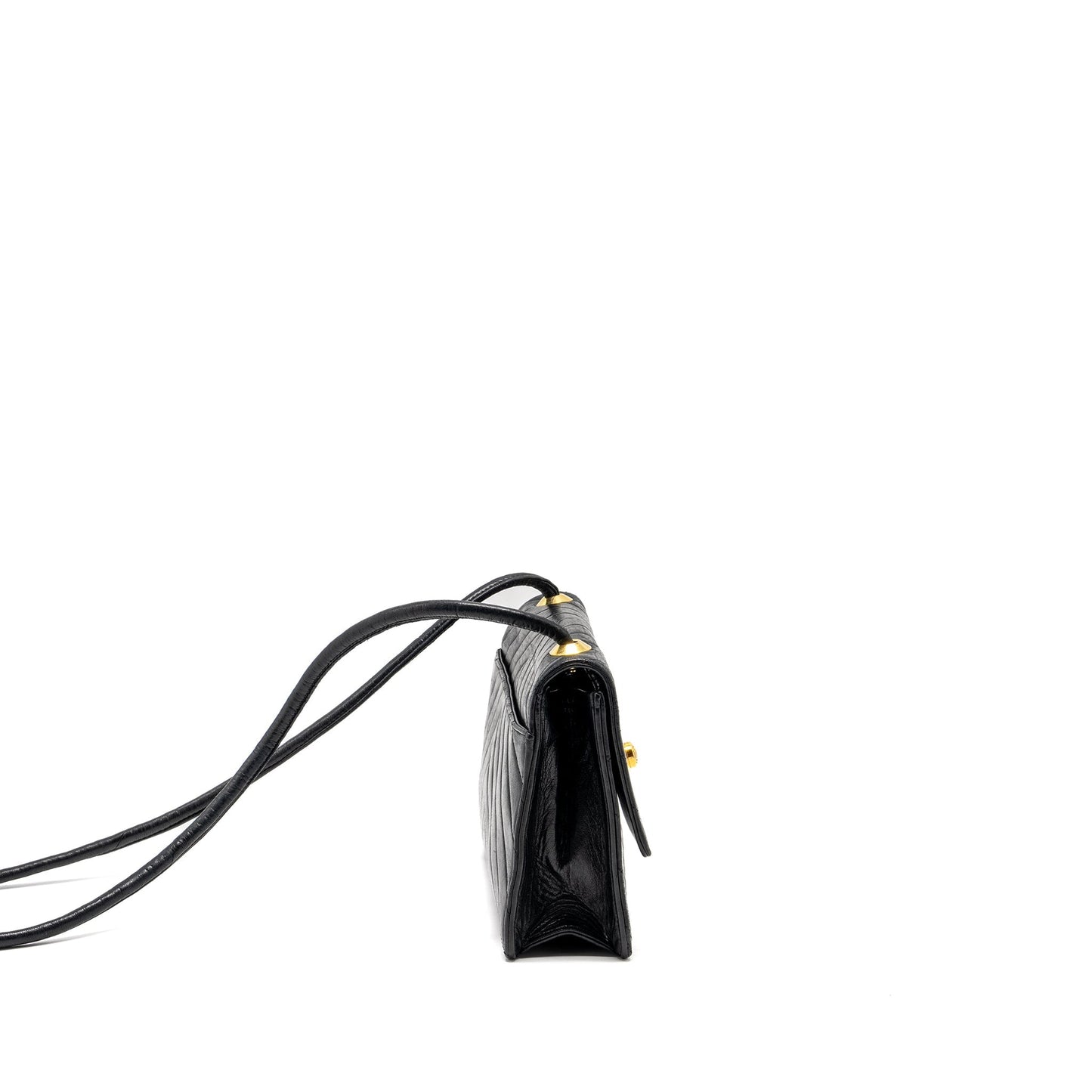 Chanel chevron flap lambskin GHW Black Shoulder Bag