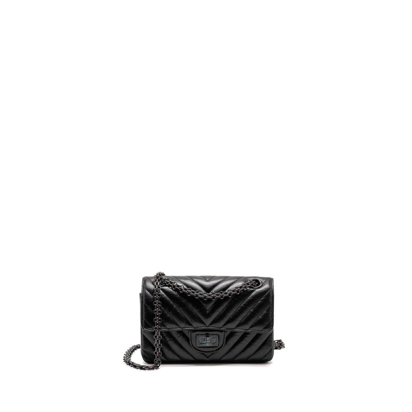 Chanel 2.55 Reissue Chevron Calfskin SO Black Mini Bag Black 2