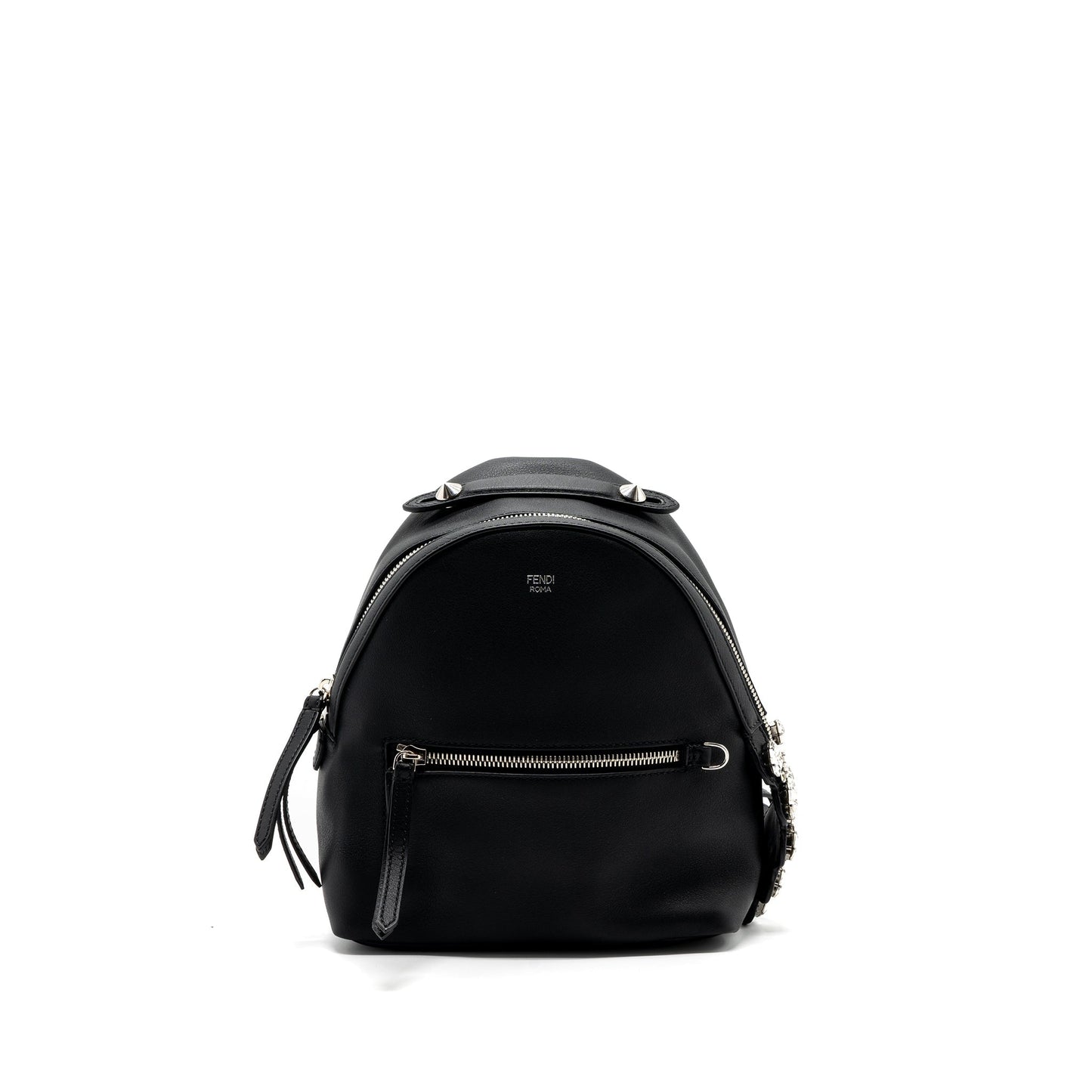 Fendi By The Way Backpack Crystal Leather Black