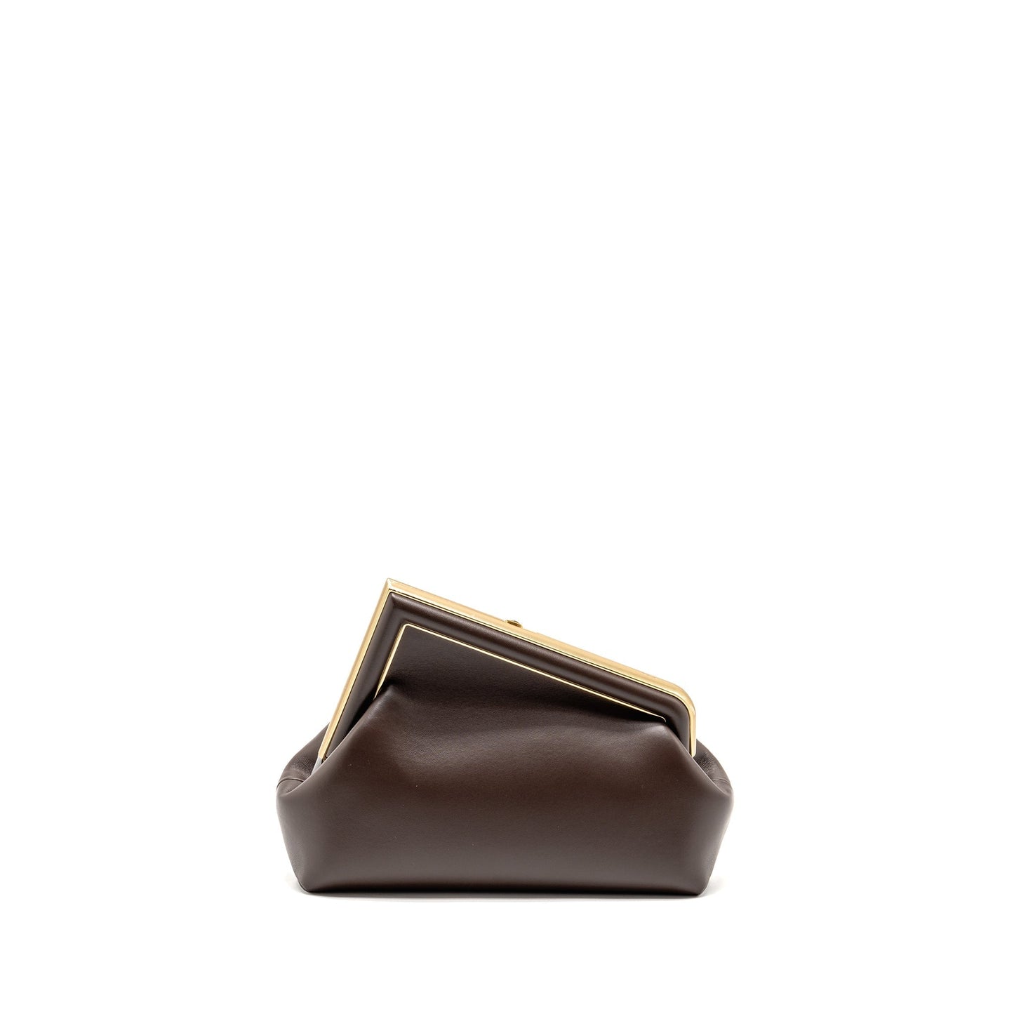 Fendi First Clutch Purse Nappa Brown Small Clutch Bag