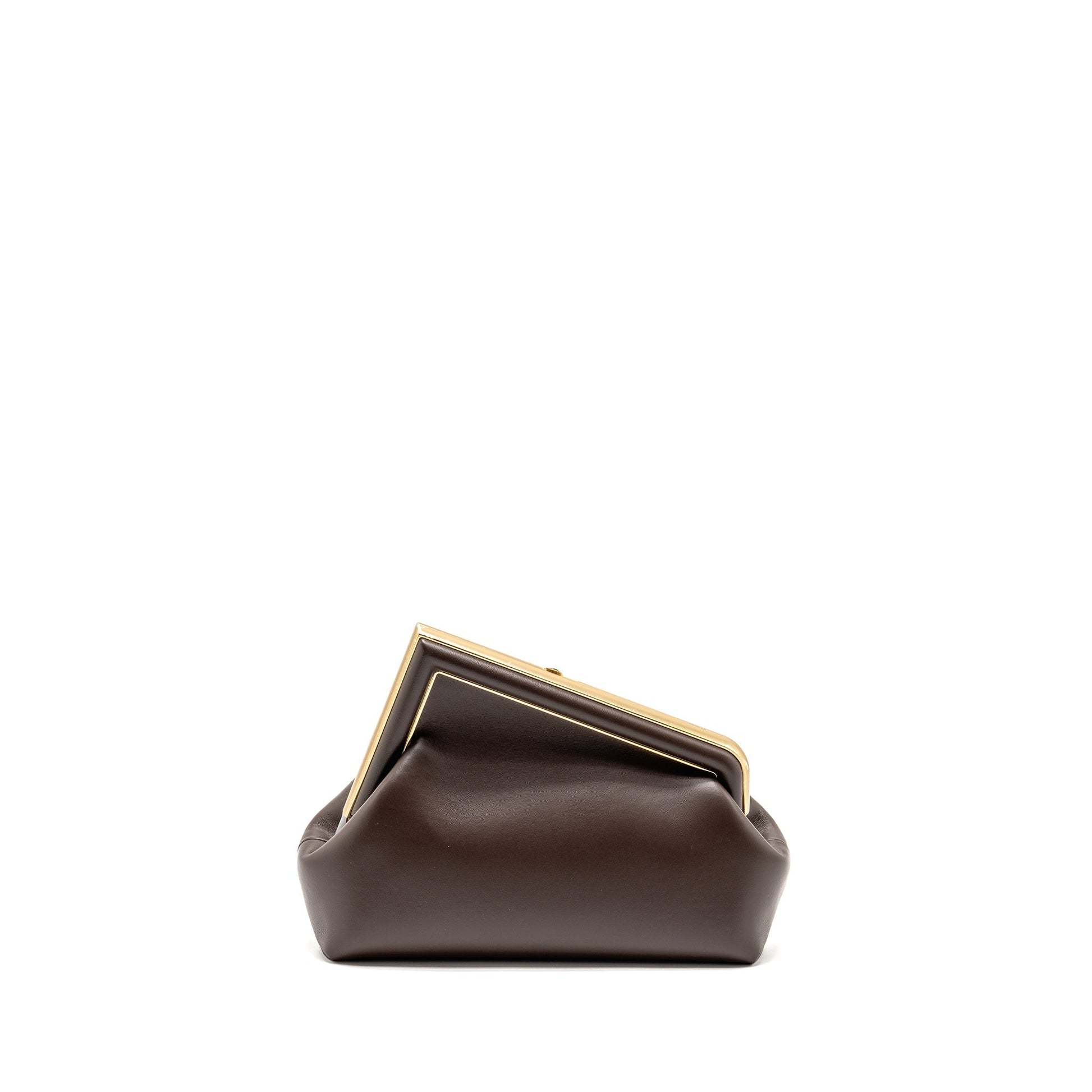 Fendi First Clutch Purse Nappa Brown Small Clutch Bag