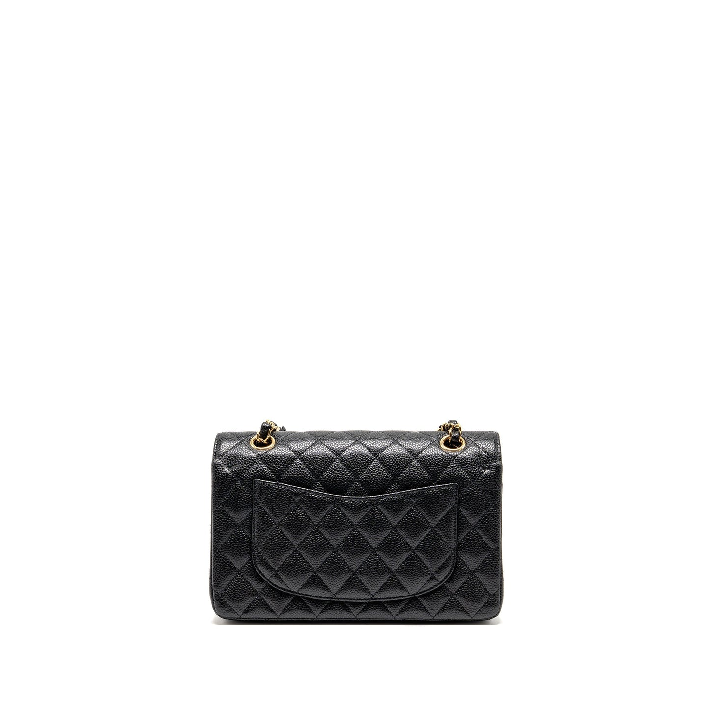 Chanel Classic Double Flap Caviar GHW Microchip Black Small Shoulder Bag Microchip 14