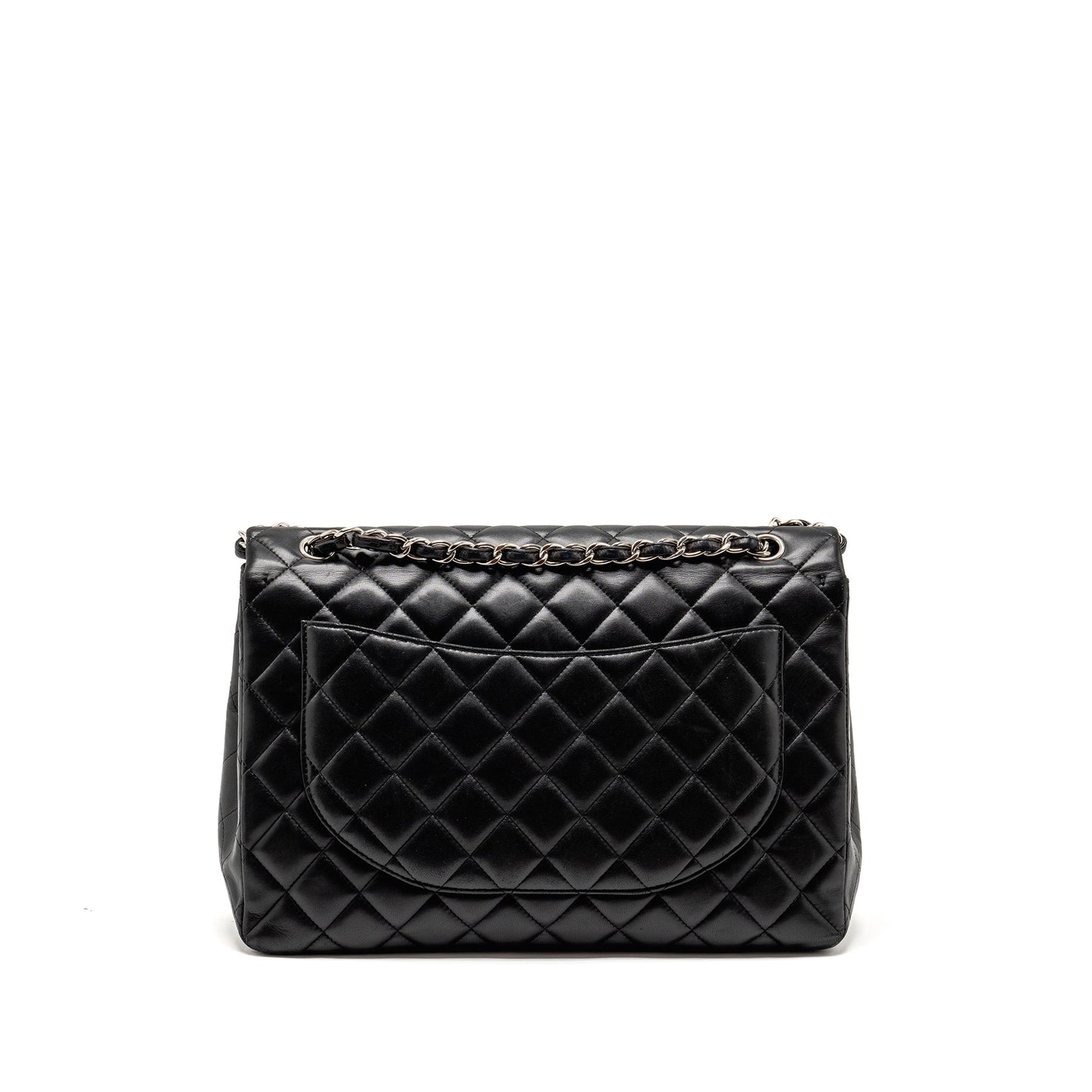 Chanel maxi classic single flap lambskin SHW Black Shoulder Bag