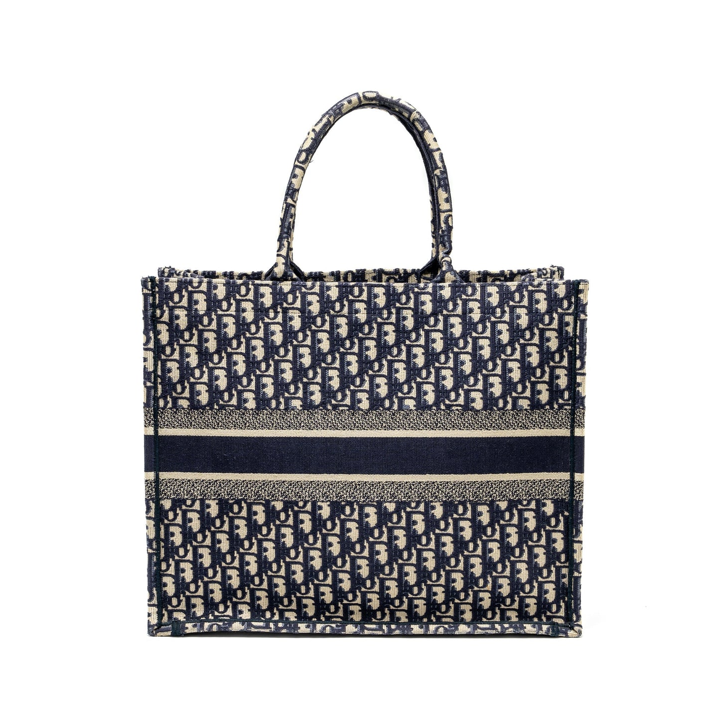 Dior Book Tote Oblique Handbag Blue Large Tote Bag
