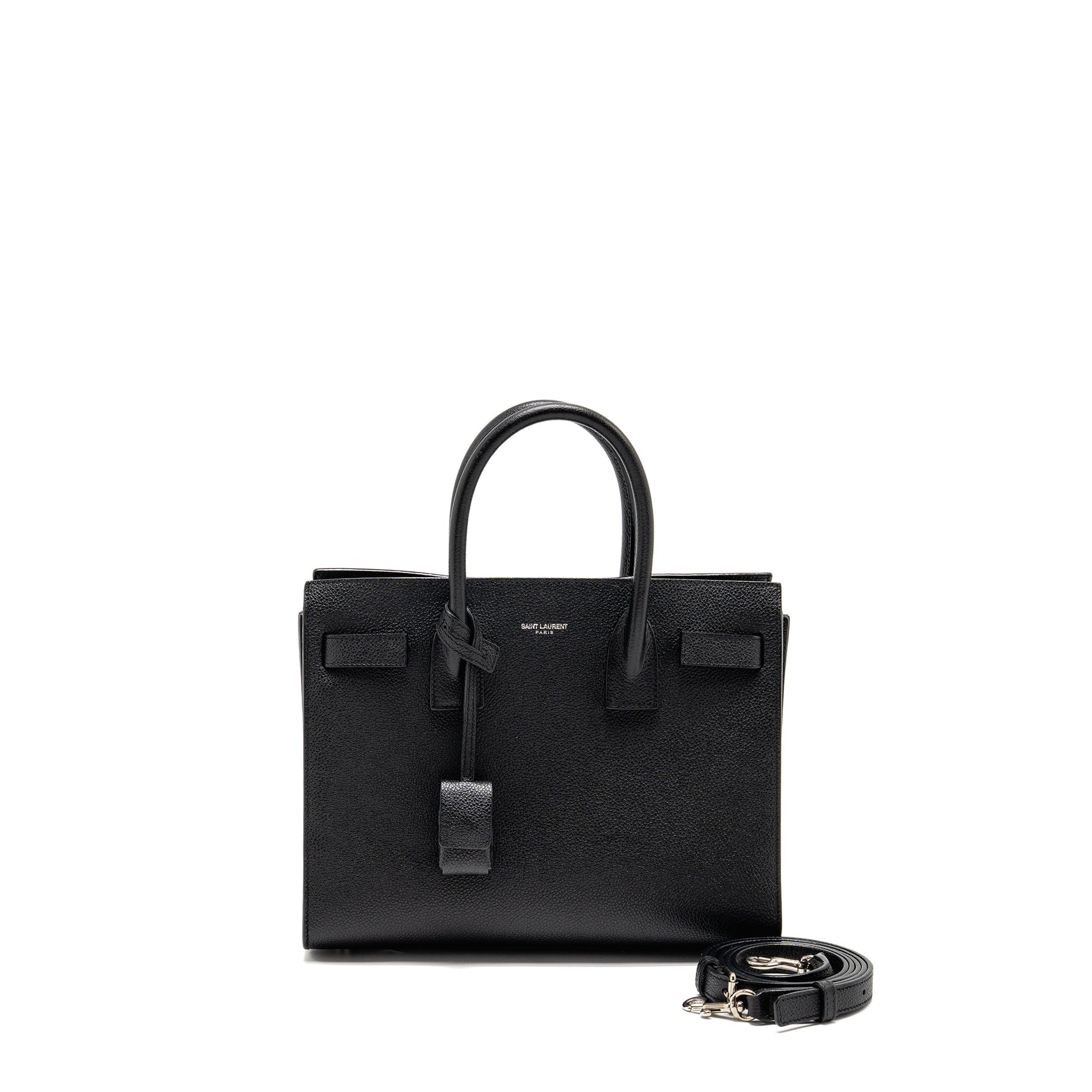 YSL Saint Laurent Saint Laurent Sac De Grained Calfskin Travel Black Travel Bag
