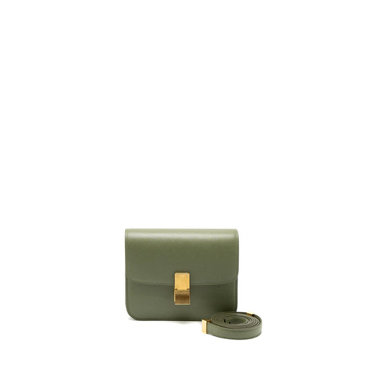 Celine Teen Box Purse Calfskin Light Khaki Handbag Travel Bag