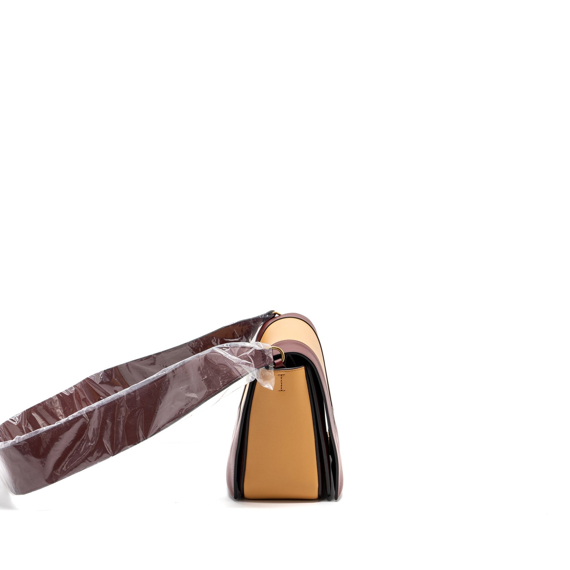 Celine Frame Purse Calfskin Ruby Apricot Handbag Travel Bag