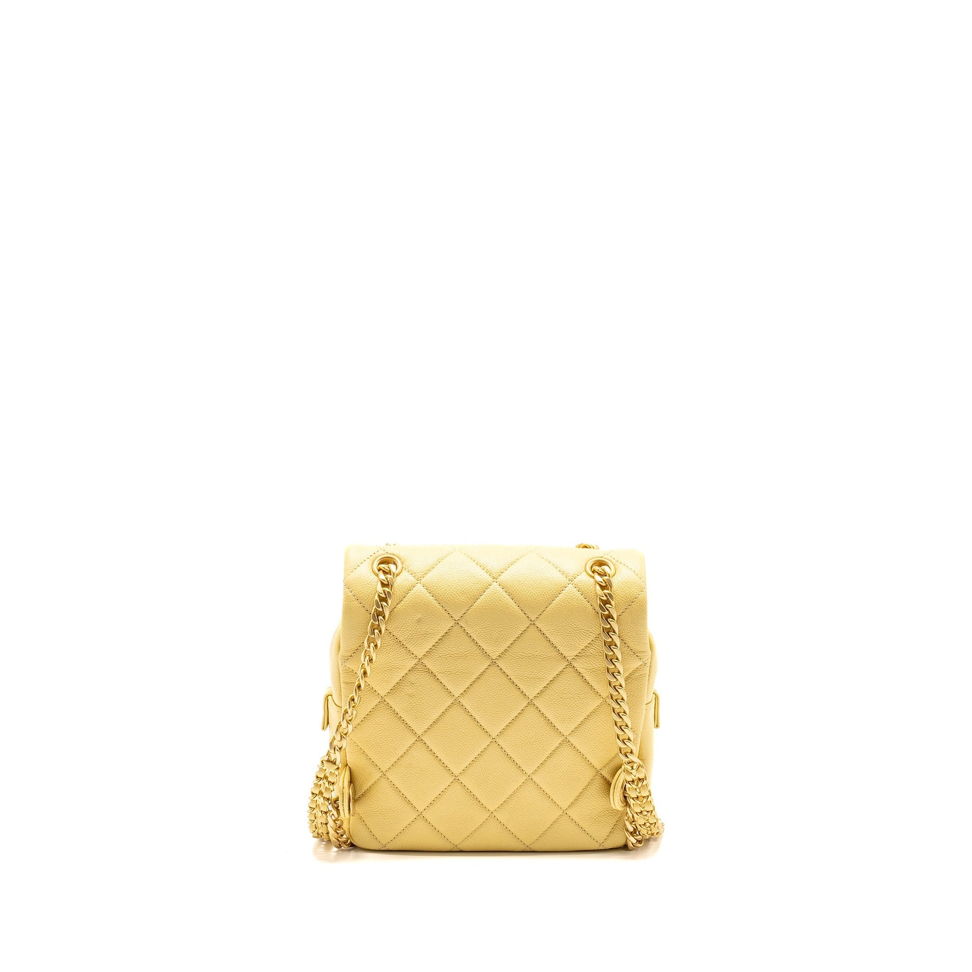 Chanel 22P quilted flap backpack caviar light