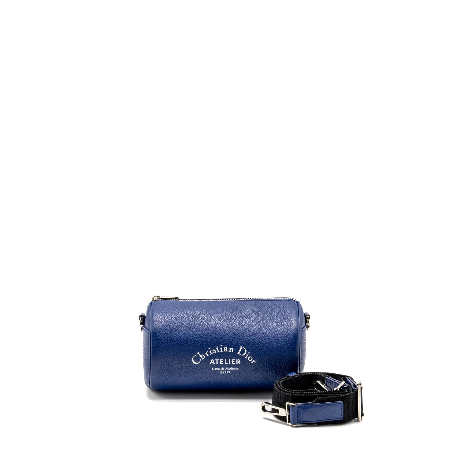 Dior Atelier Roller Messenger Purse Calfskin Navy Handbag Travel Bag