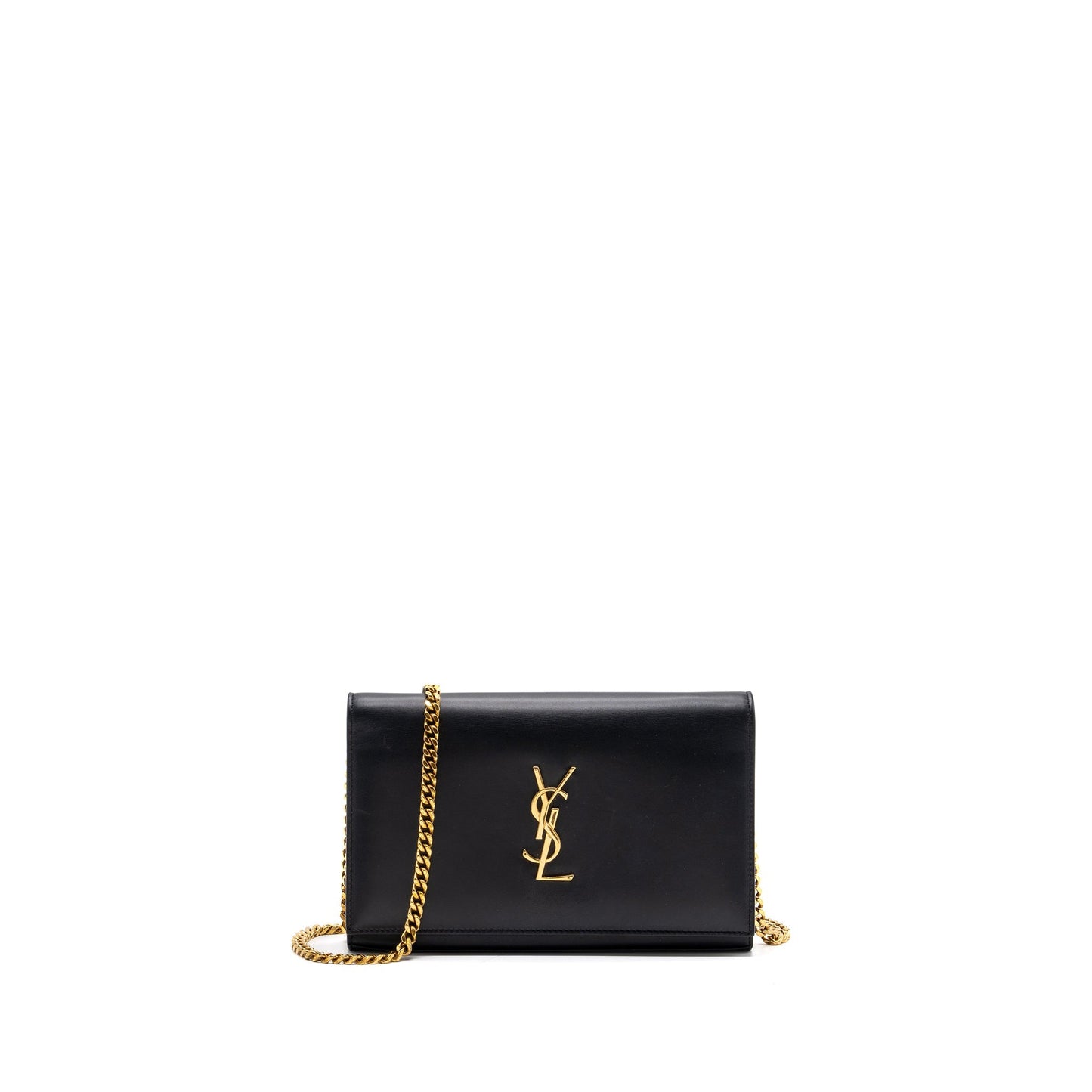 YSL Saint Laurent Saint Laurent Purse Lambskin Travel Bag Black Chain