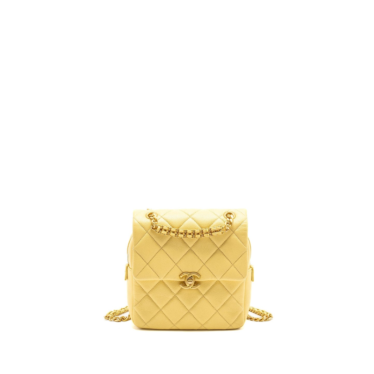 Chanel 22P quilted flap backpack caviar light