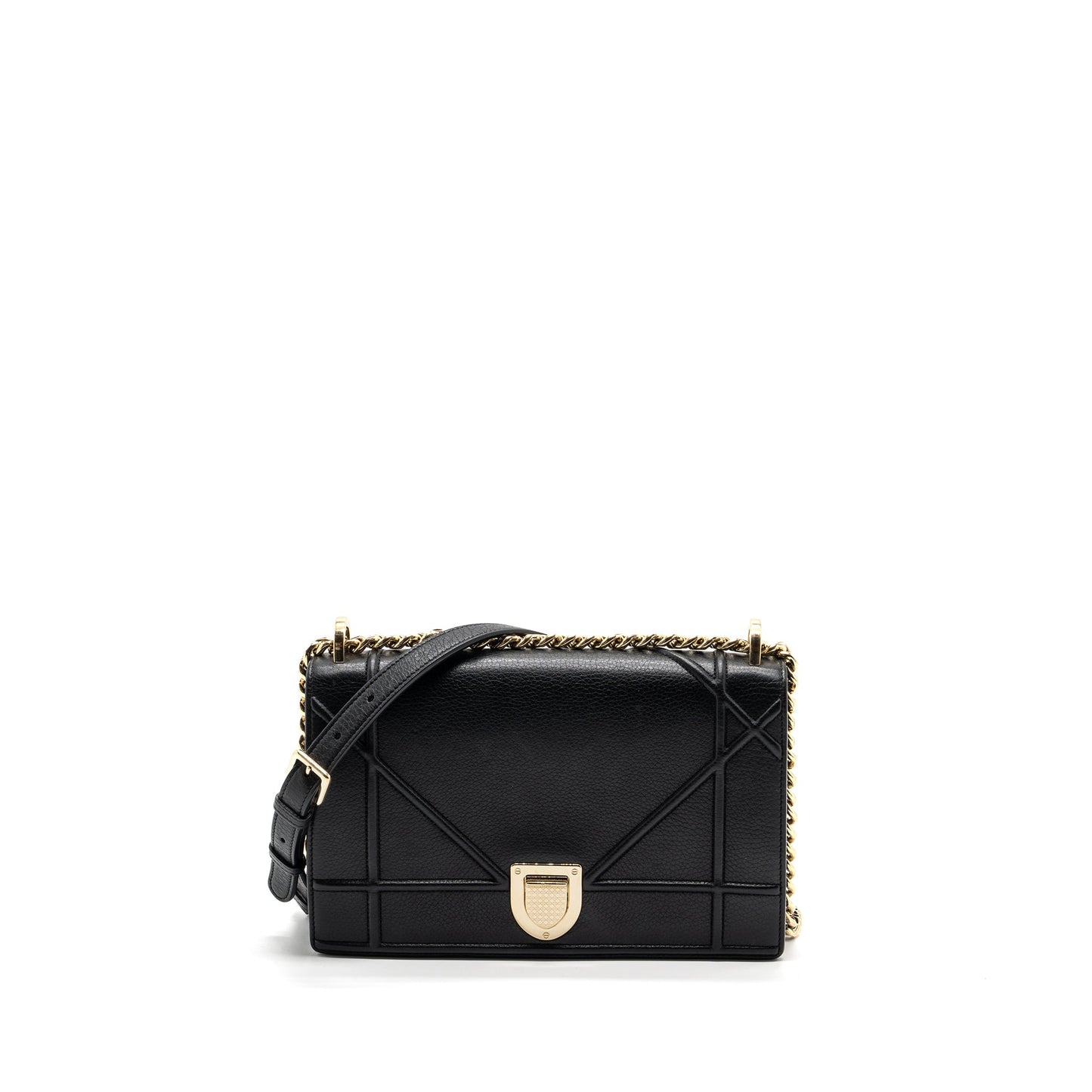 Dior ama Purse Calfskin Handbag Black Travel Bag