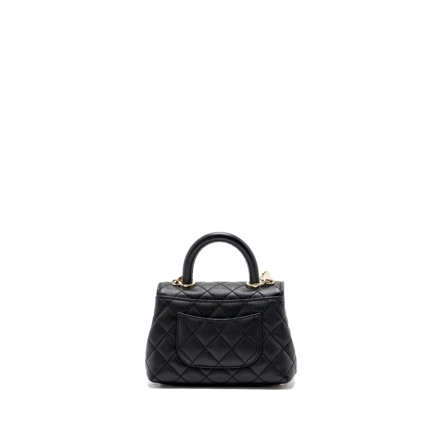 Chanel Coco Handle Extra Caviar LGHW Microchip Black Mini Bag Lghwmicrochip 2