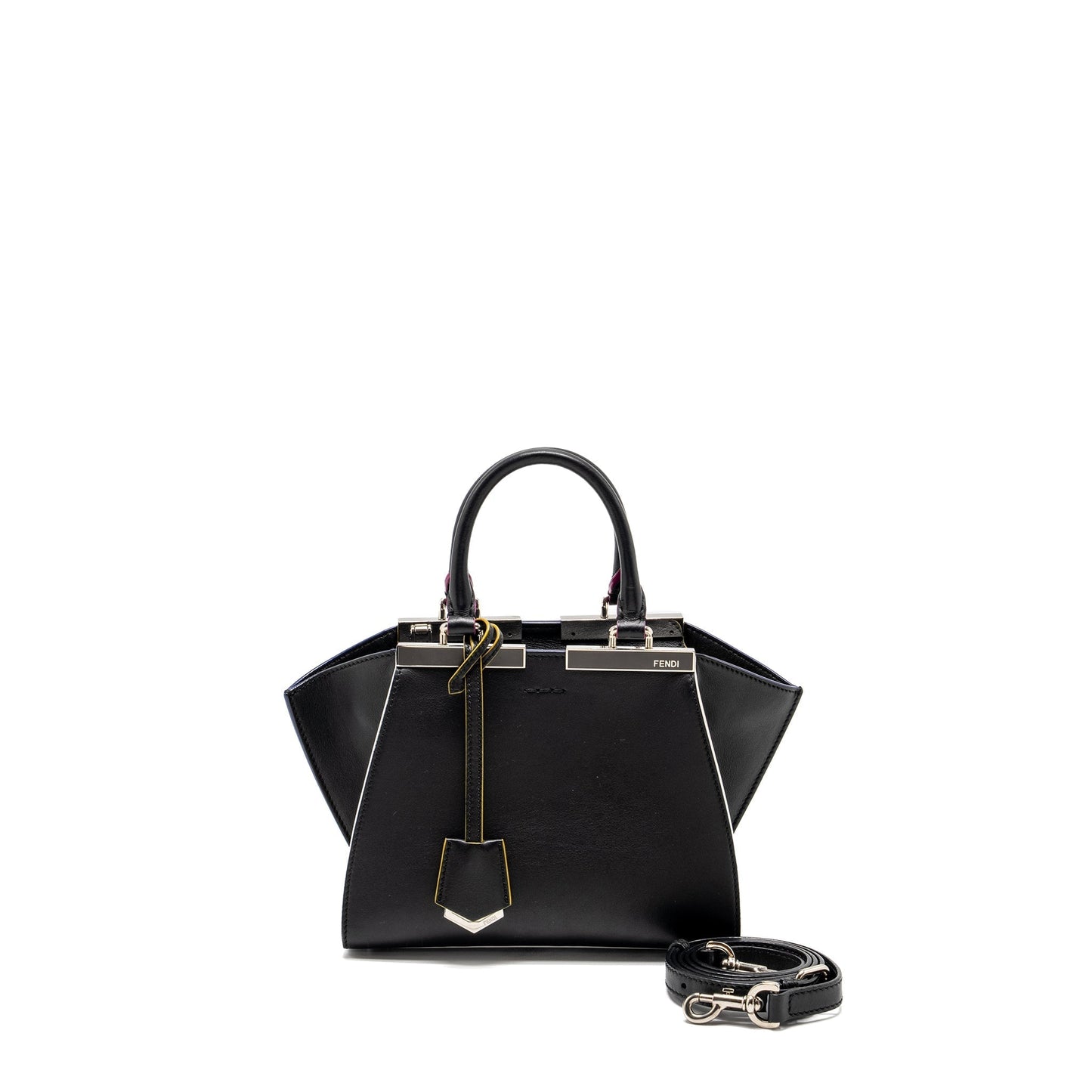 Fendi 3Jours Tote Purse Calfskin Black Mini Tote Bag