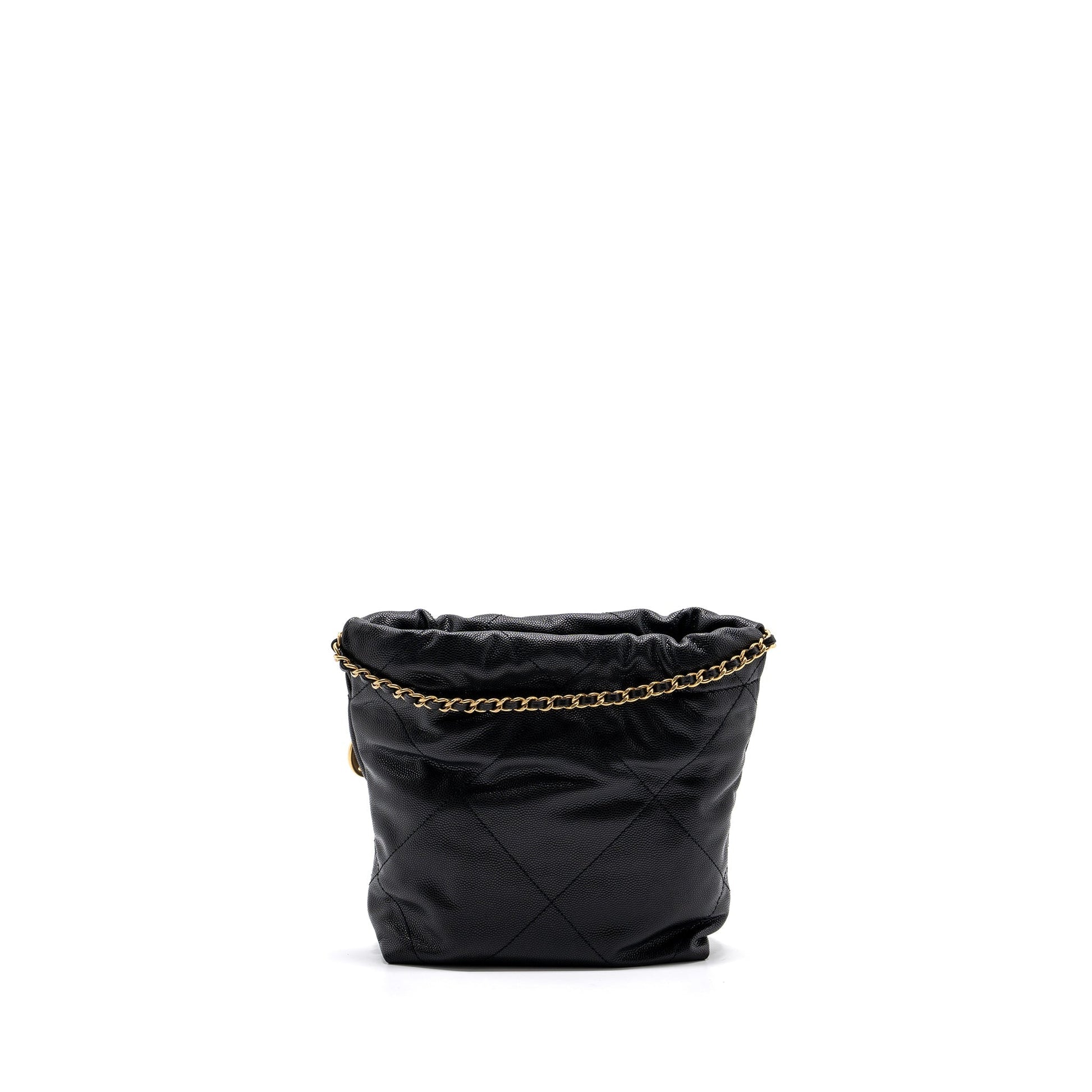 Chanel 22 caviar GHW microchip Black Mini Bag