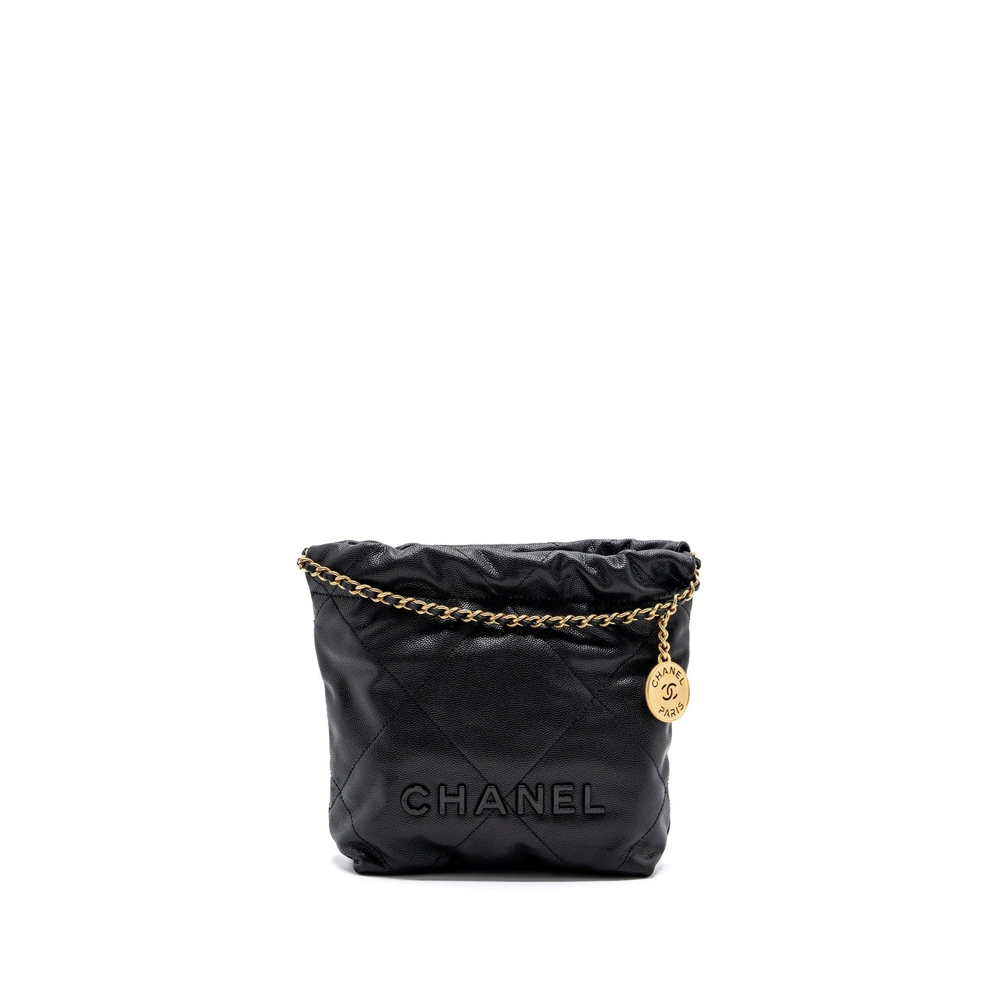 Chanel 22 caviar GHW microchip Black Mini Bag
