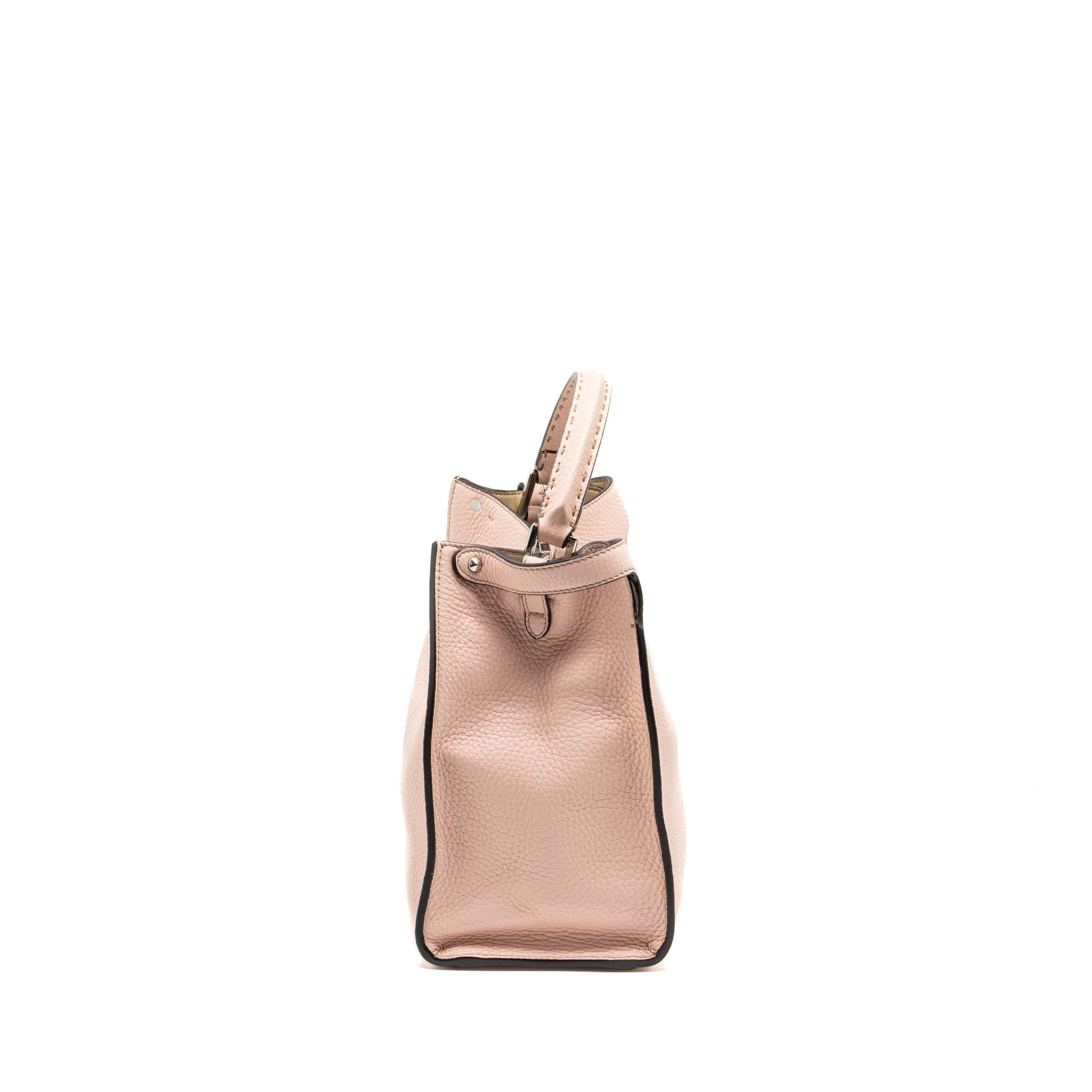 Fendi Lite Peekaboo Selleria Calfskin Handbag Pink Medium Travel Bag
