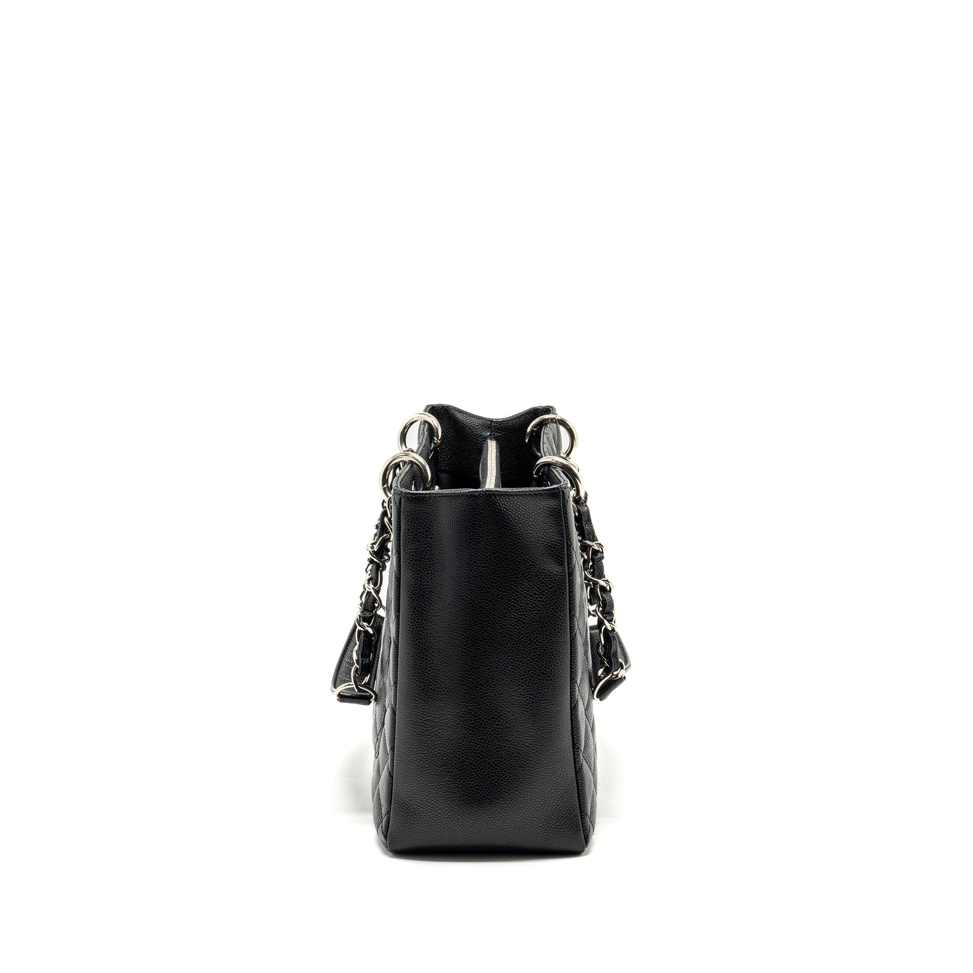 Chanel Grand Shopping Caviar SHW Black Tote Bag 6