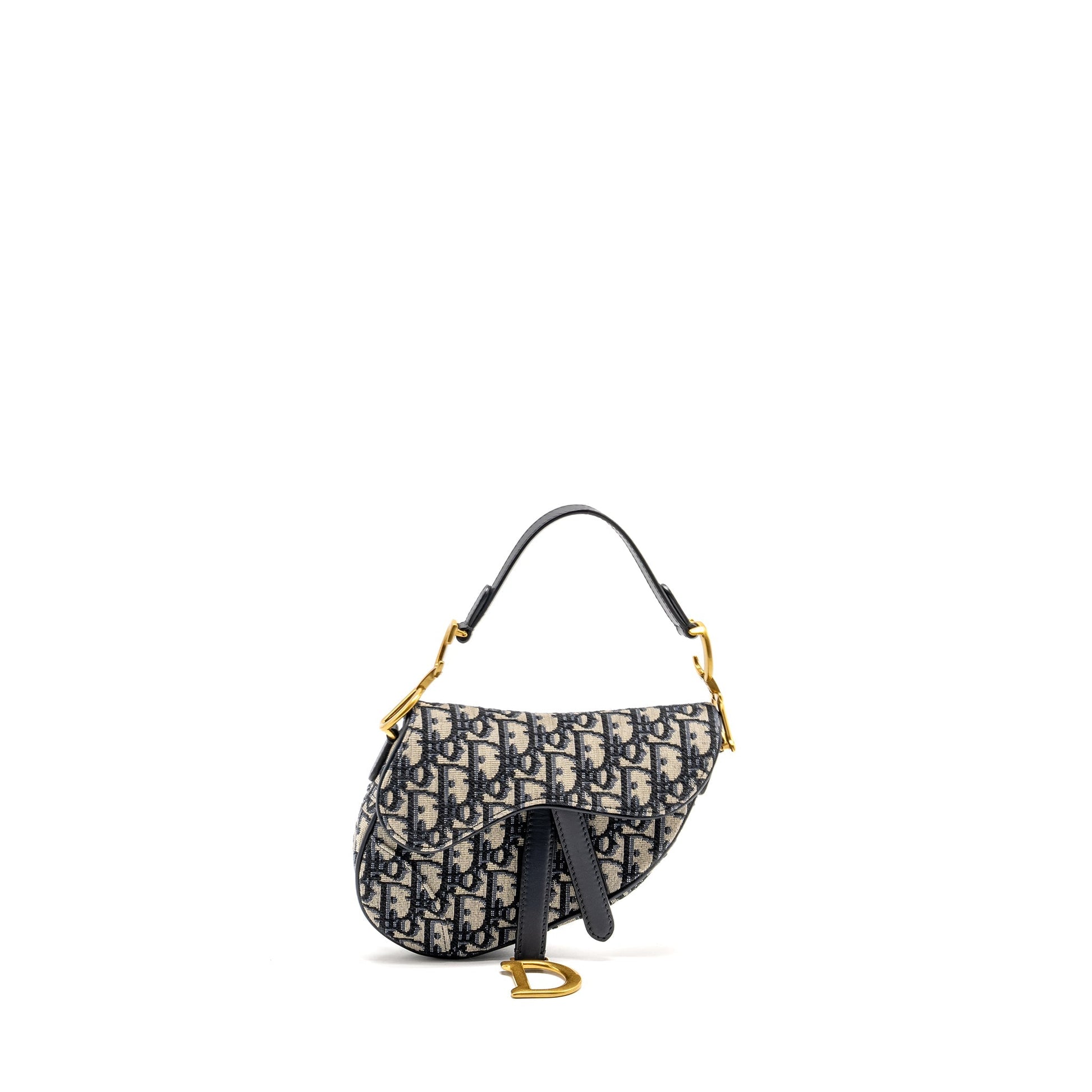 Dior Saddle Purse Oblique Jacquard Handbag Blue Mini Travel Bag Blue Handbag