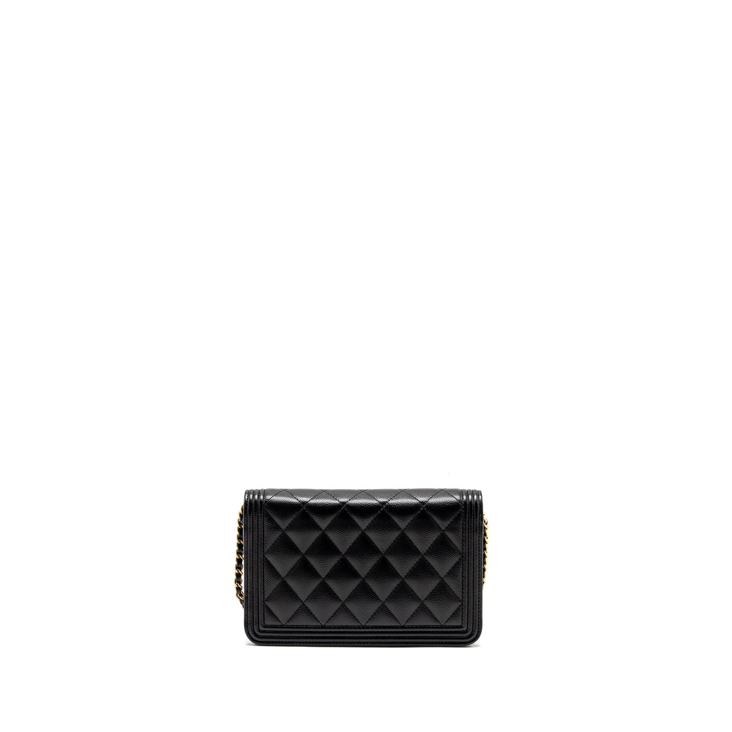 Chanel Boy On Caviar GHW Black Wallet Case Ghw 3