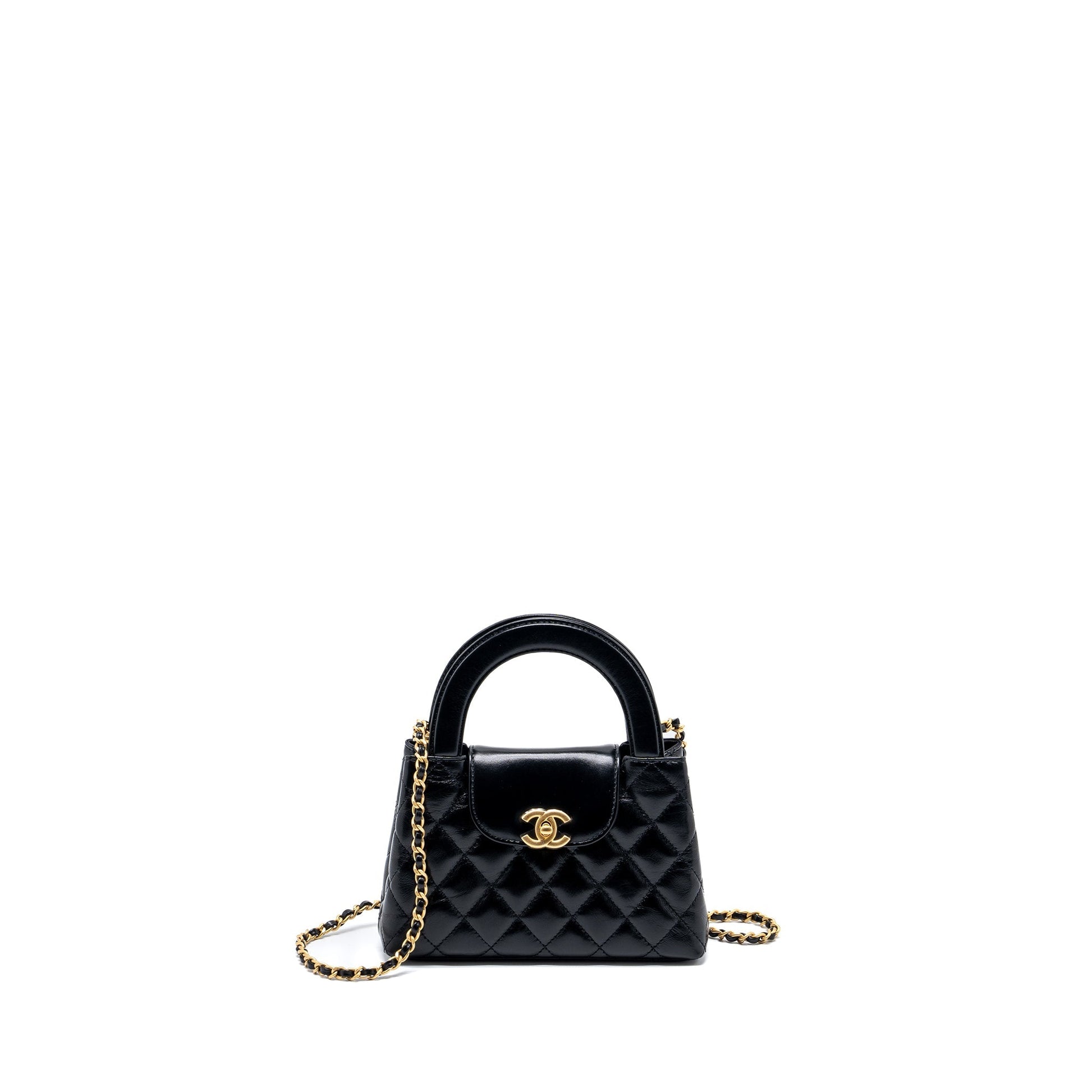 Chanel 24p Shopping Calfskin GHW Microchip Black Tote Bag