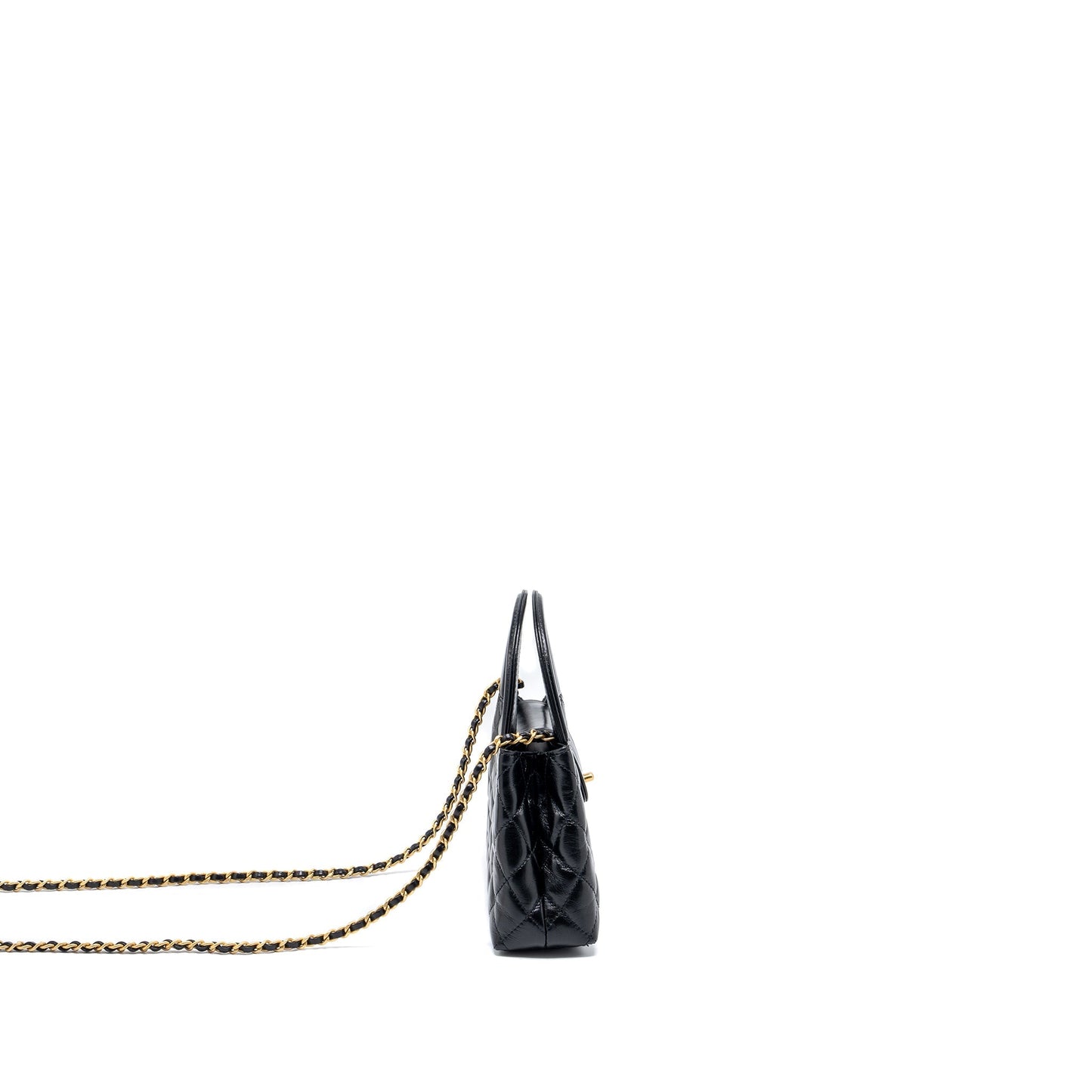 Chanel 24p Shopping Calfskin GHW Microchip Black Tote Bag
