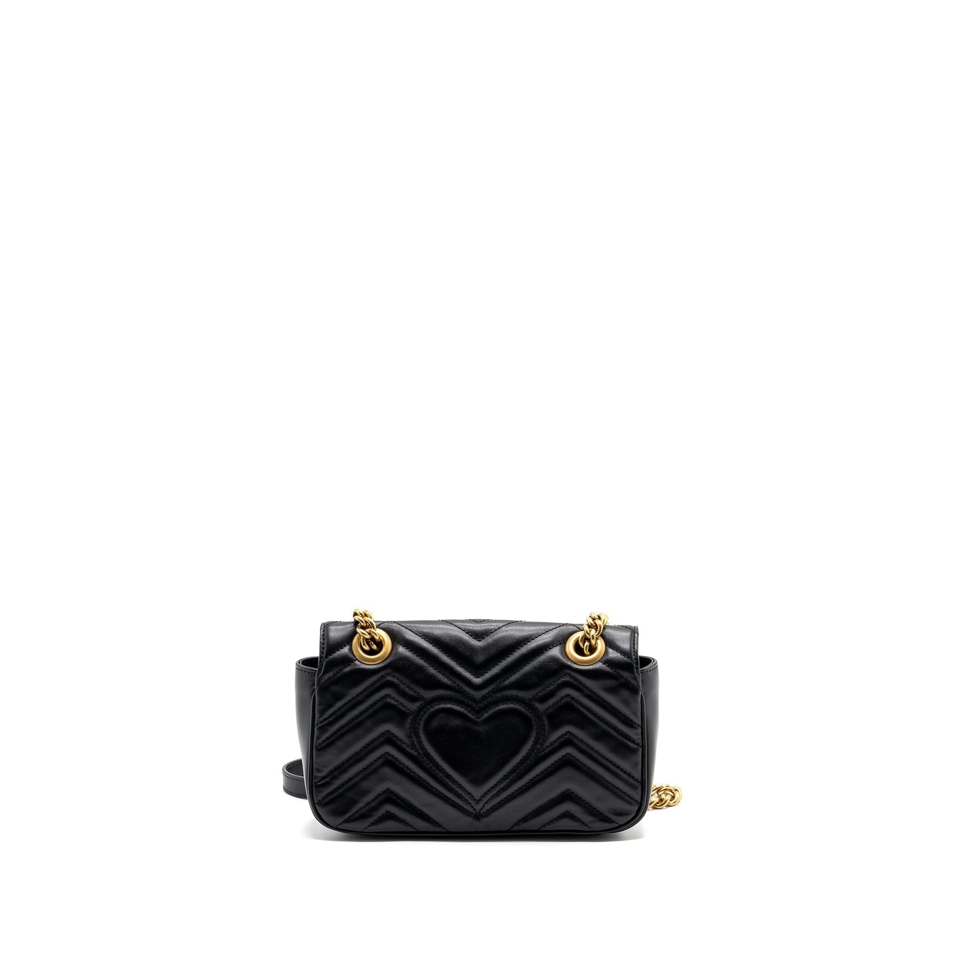 Gucci Marmont Bag Calfskin Black Mini Travel Bag