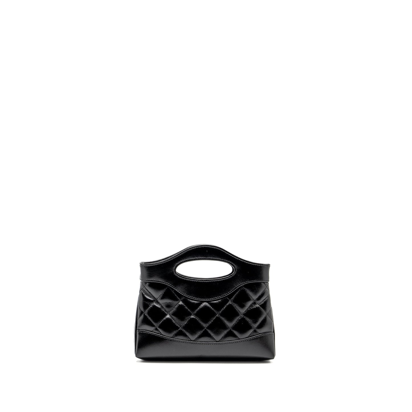 Chanel 31 Shiny Calfskin LGHW microchip Black Clutch Bag Black Lghwmicrochip