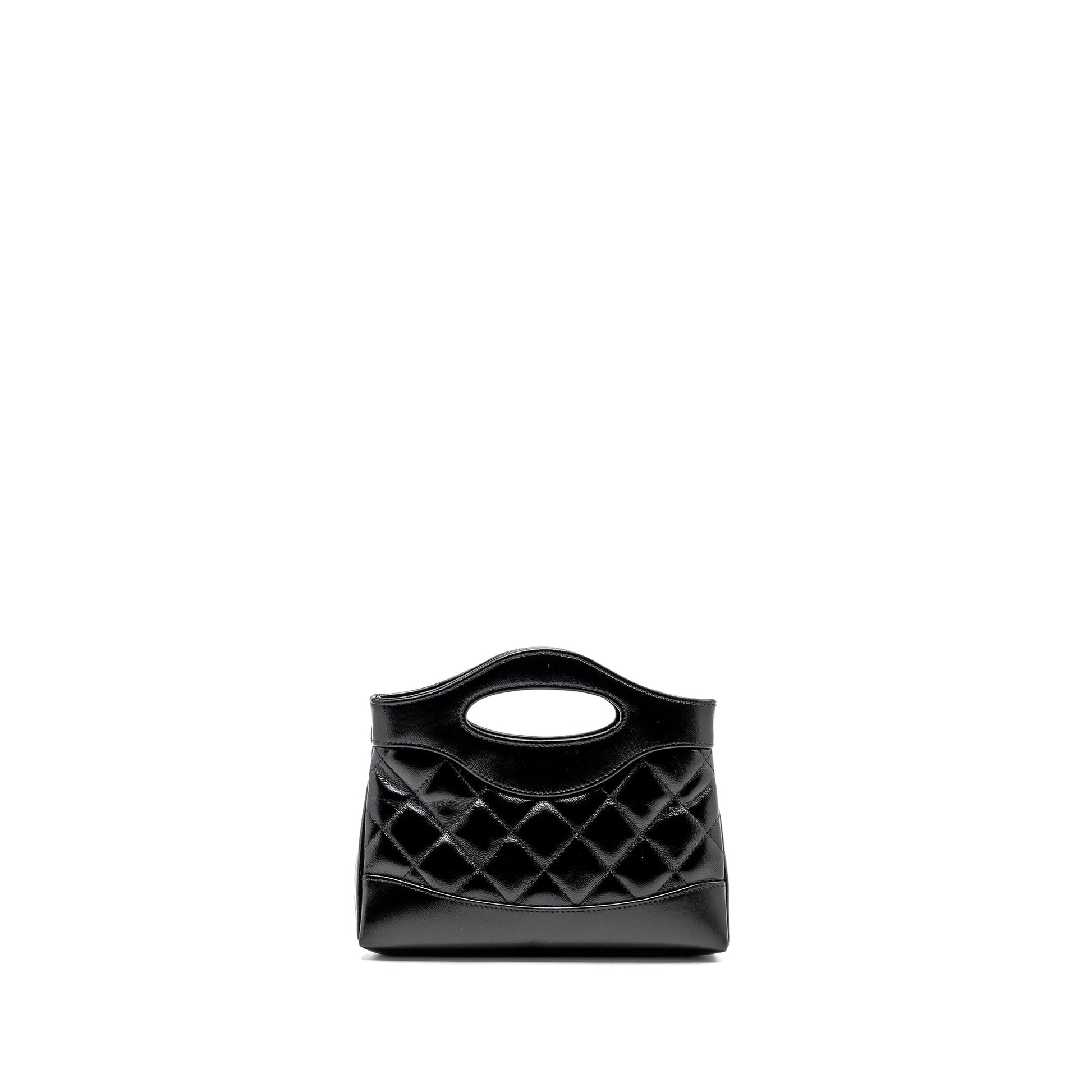 Chanel 31 Shiny Calfskin LGHW microchip Black Clutch Bag Black Lghwmicrochip