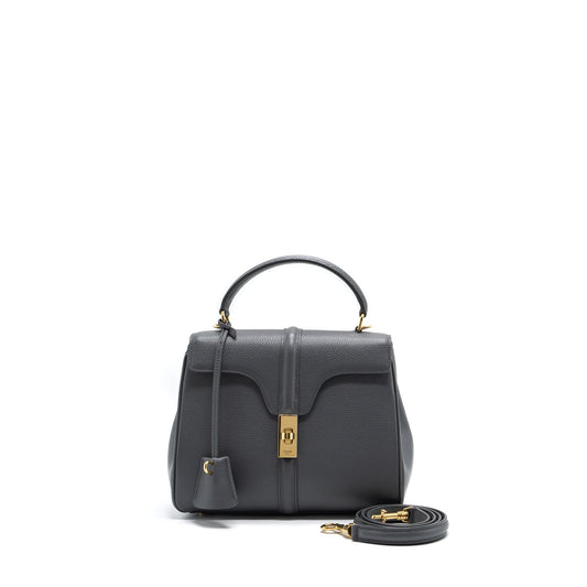 Celine Purse Grained Calfskin Grey Handbag Small Travel Bag