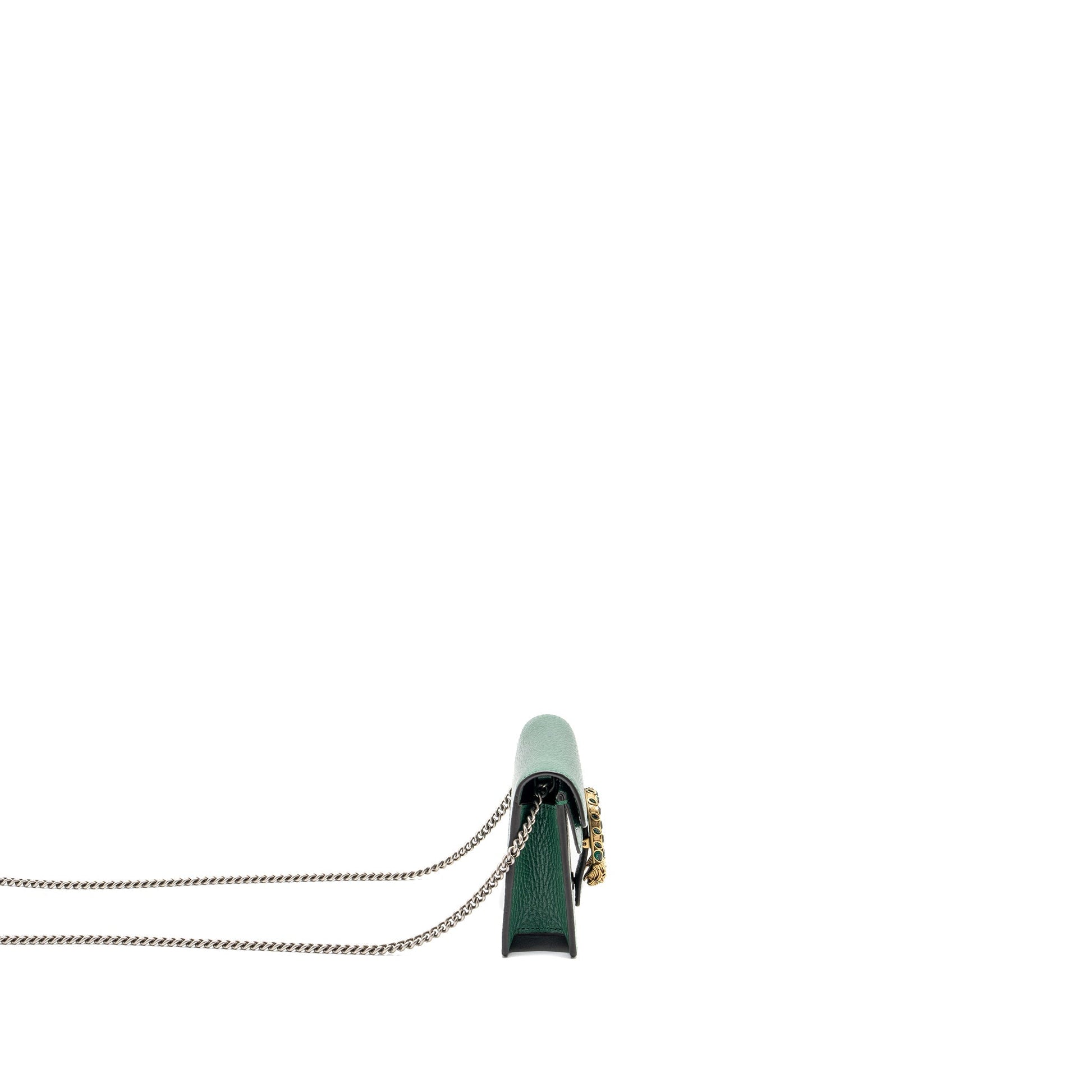 Gucci Dionysus Super Handbag Leather Green Travel Bag