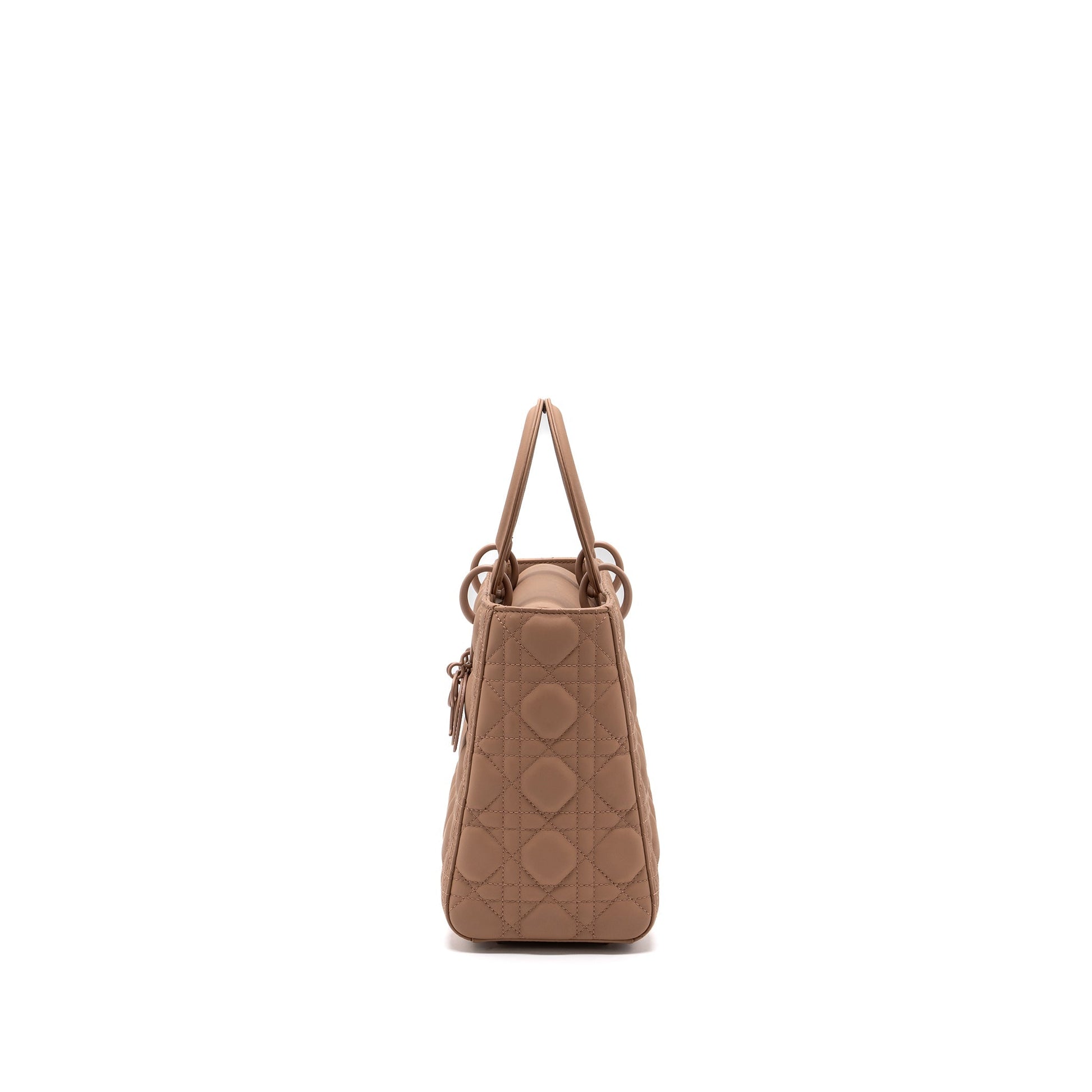 Dior Lady Cannage Calfskin Blush Ultramatte Handbag Medium Travel Bag