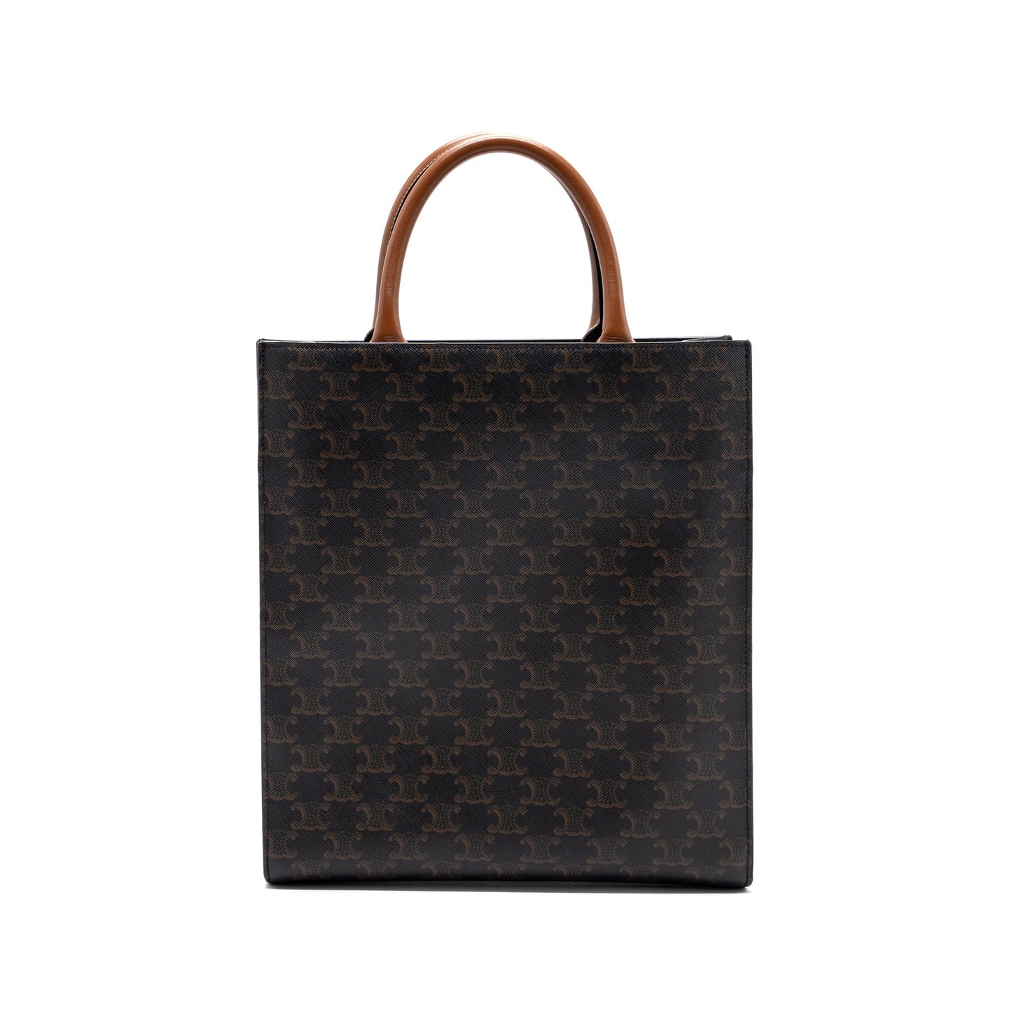 Luxury Vertical Cabas Triomphe Handbag Leather Canvas Travel Bag