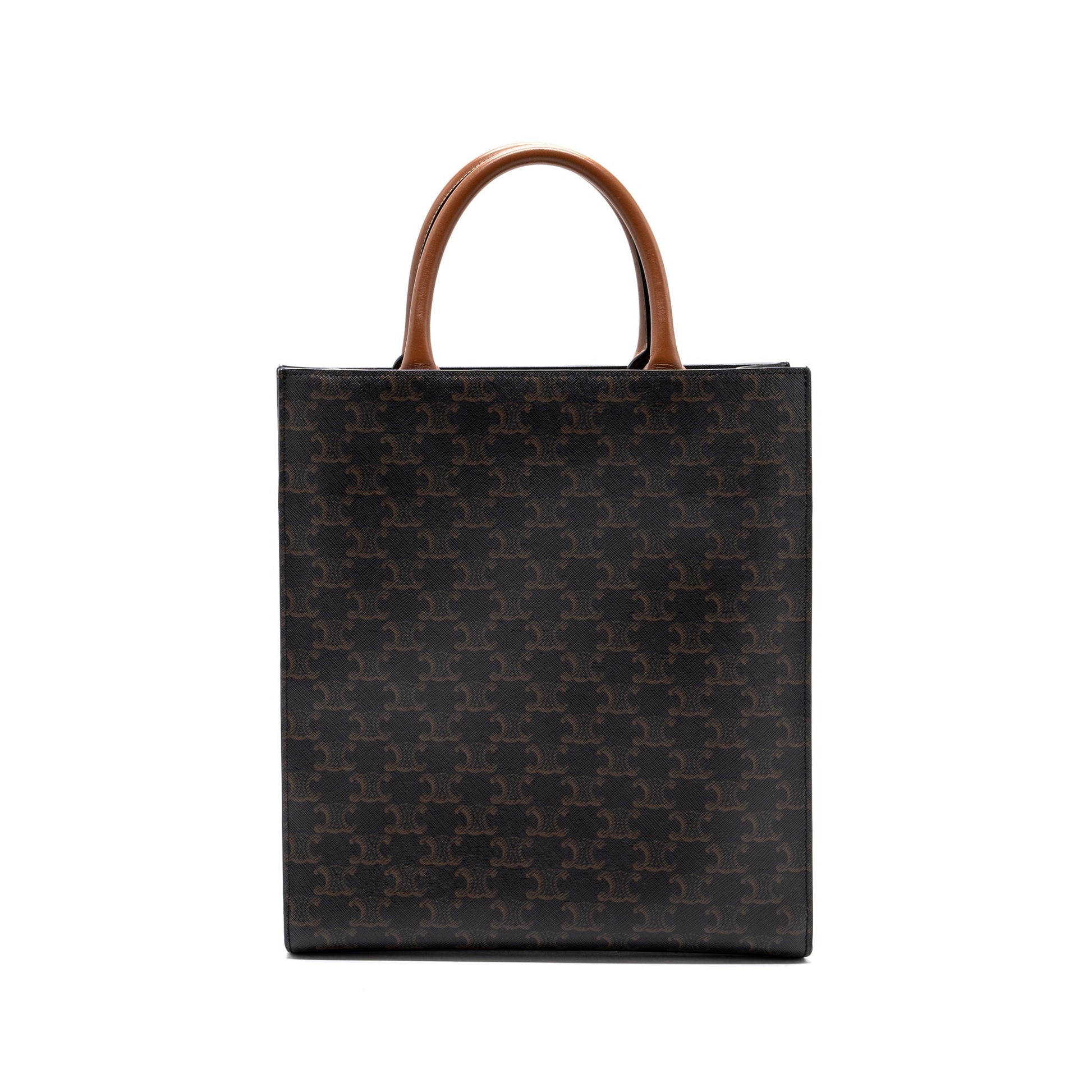 Luxury Vertical Cabas Triomphe Handbag Leather Canvas Travel Bag
